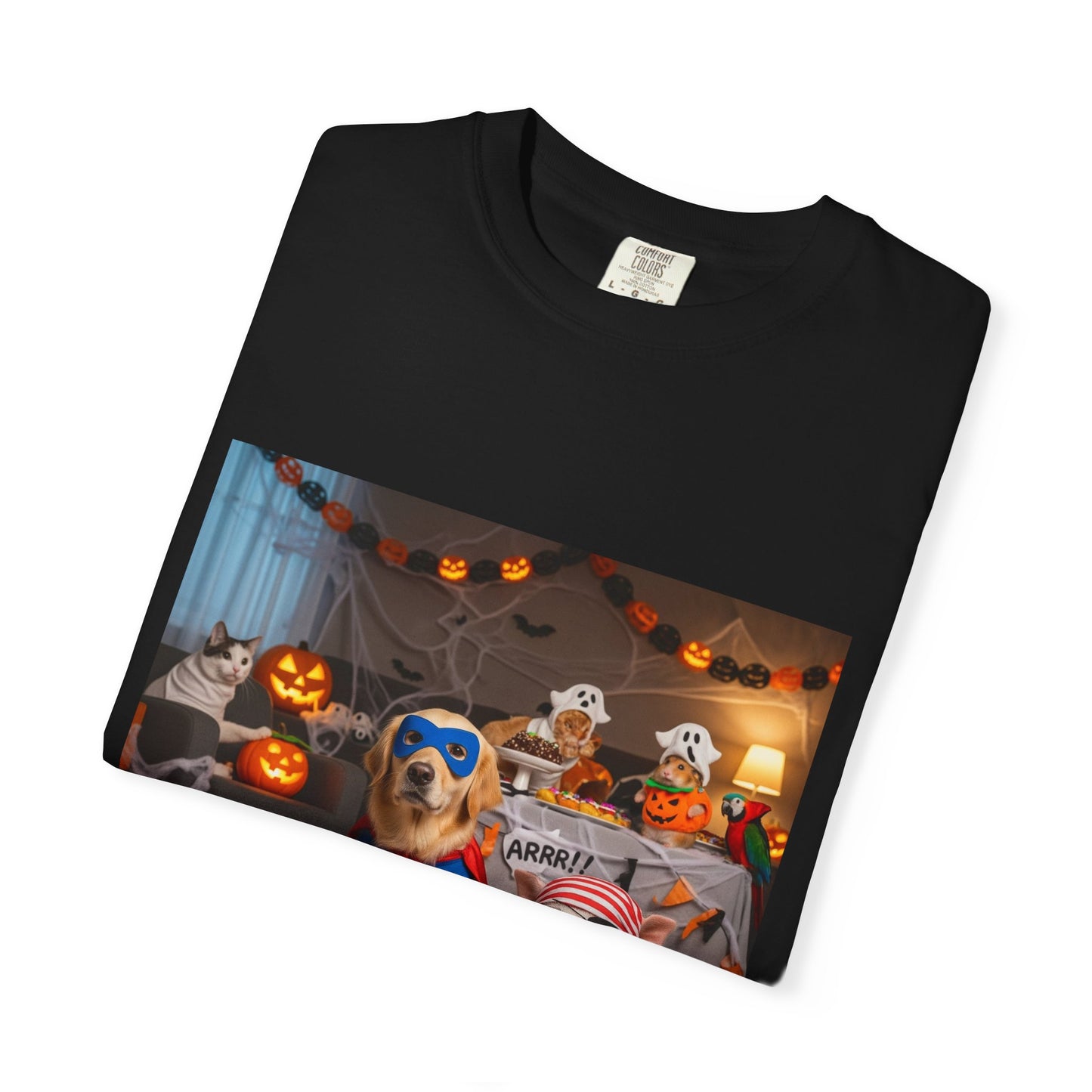 Spooky Pet Halloween T-shirt for Animal Lovers, Unisex Halloween Tee, Funny Dog and Cat Shirt, Costume Party Outfit, Halloween Gift Idea