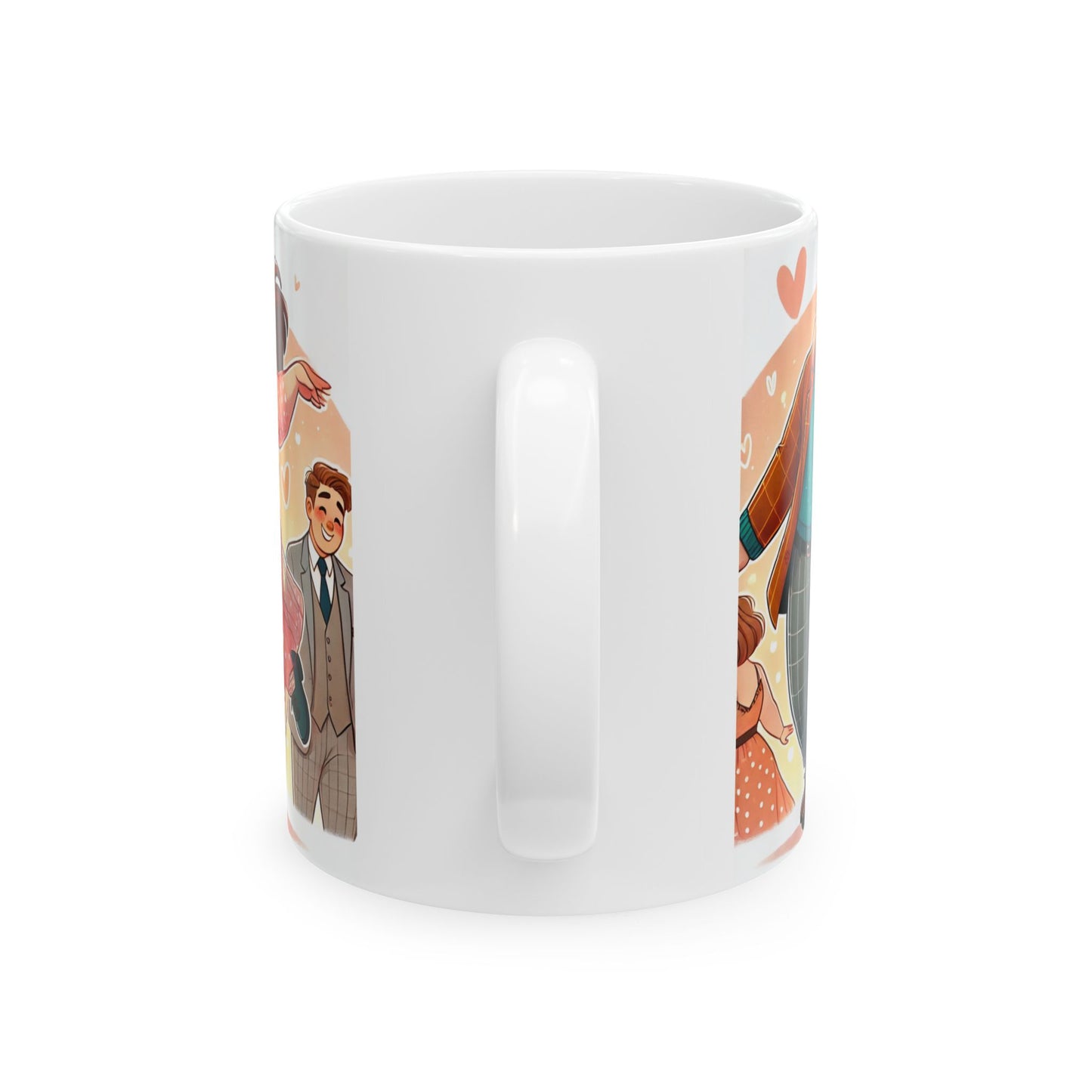 Couples Love Ceramic Mug - Cute Relationship Design (11oz, 15oz)