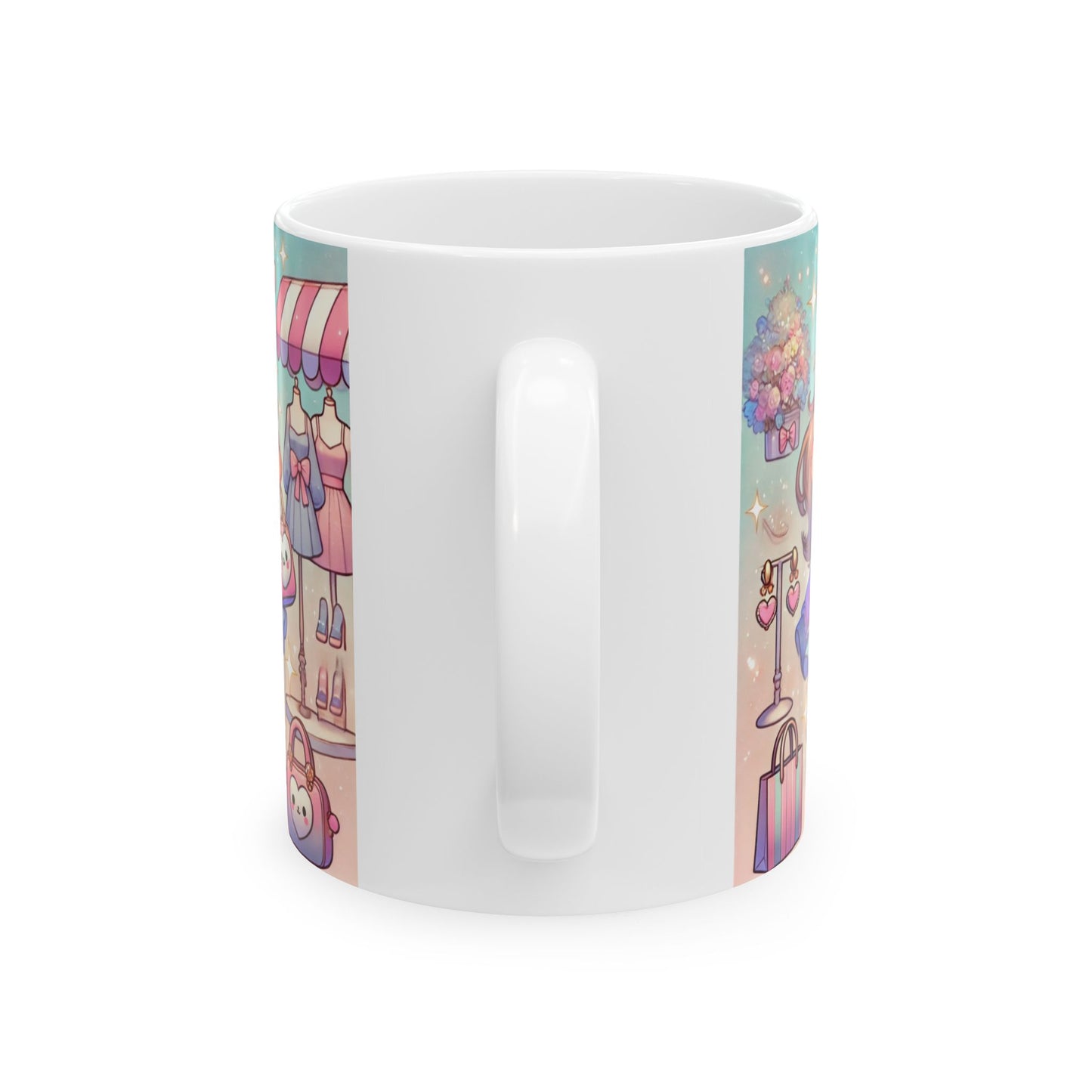 Chic Fashionista Ceramic Mug - Cute Shop Design (11oz, 15oz)