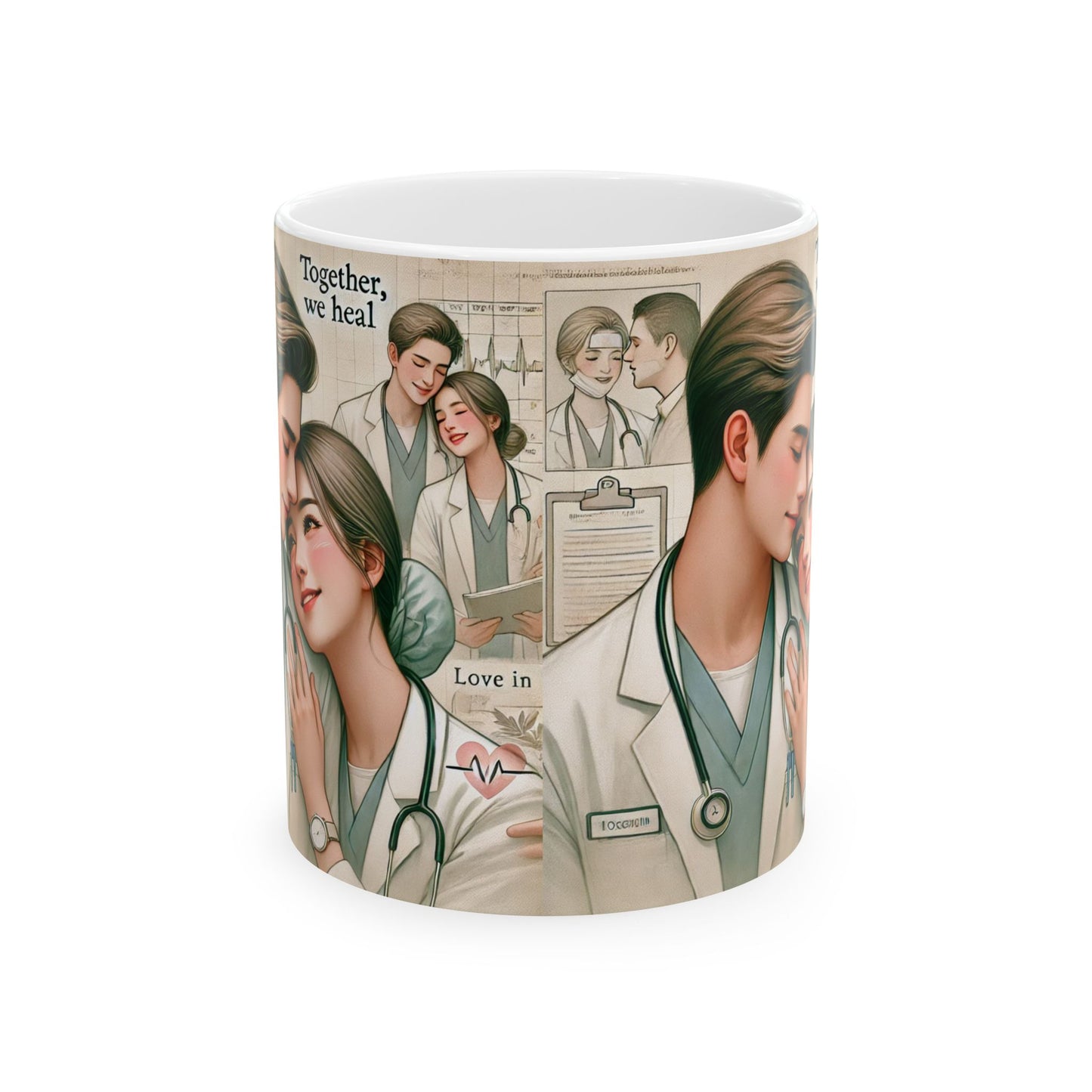 Healthcare Love Ceramic Mug - Together We Heal 11oz & 15oz
