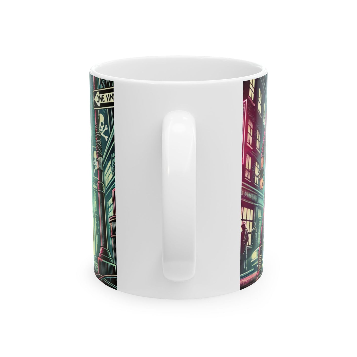 Retro Punk Art Ceramic Mug - 11oz & 15oz Options | Perfect Gift for Alternative Culture Enthusiasts