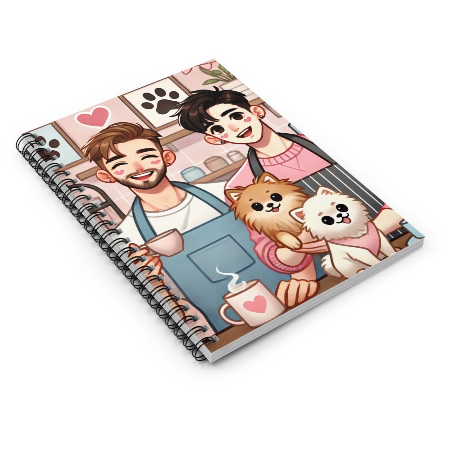 Cute Pet Lover Spiral Notebook - Ruled Line with Adorable Artwork