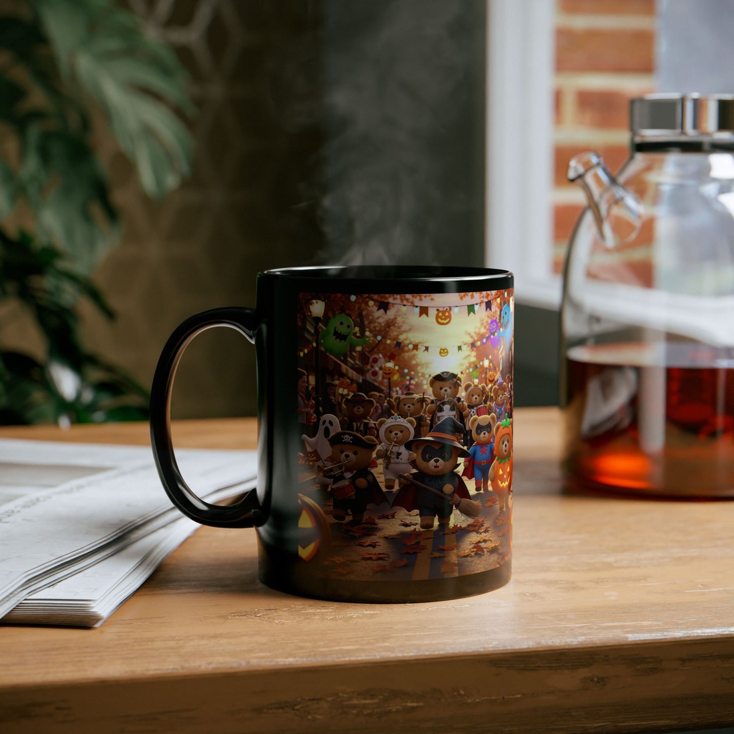 Whimsical Halloween Mug - Fun Animal Characters, Perfect for Fall, Gift for Kids & Friends, Coffee Tea Cup, Holiday Decor