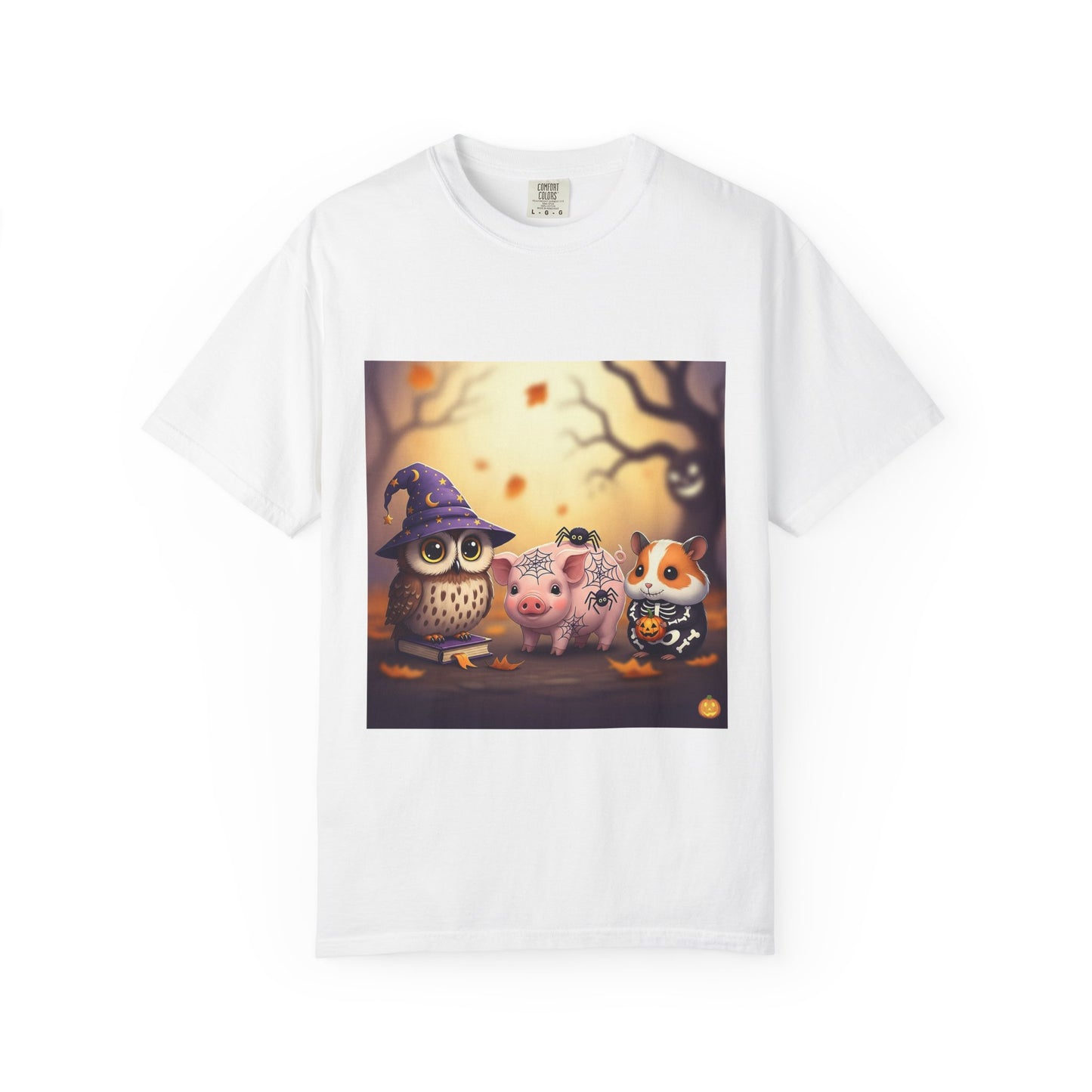 Whimsical Halloween T-Shirt, Cute Owl & Pig Design, Perfect Fall Gift, Unisex Tee for Parties & Celebrations, Kids & Adults
