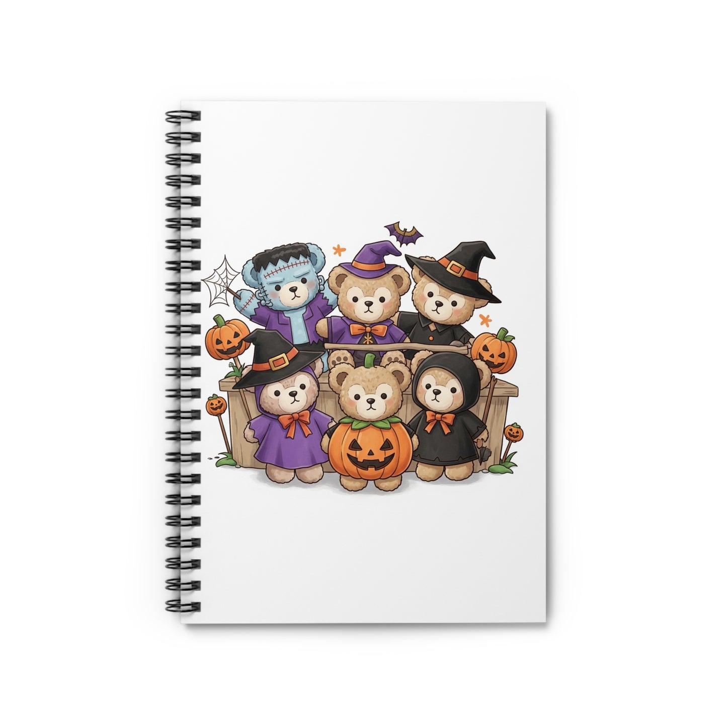 Halloween Bear Spiral Notebook - Cute, Spooky Design for Kids, Students, Journals, Gifts, School Supplies