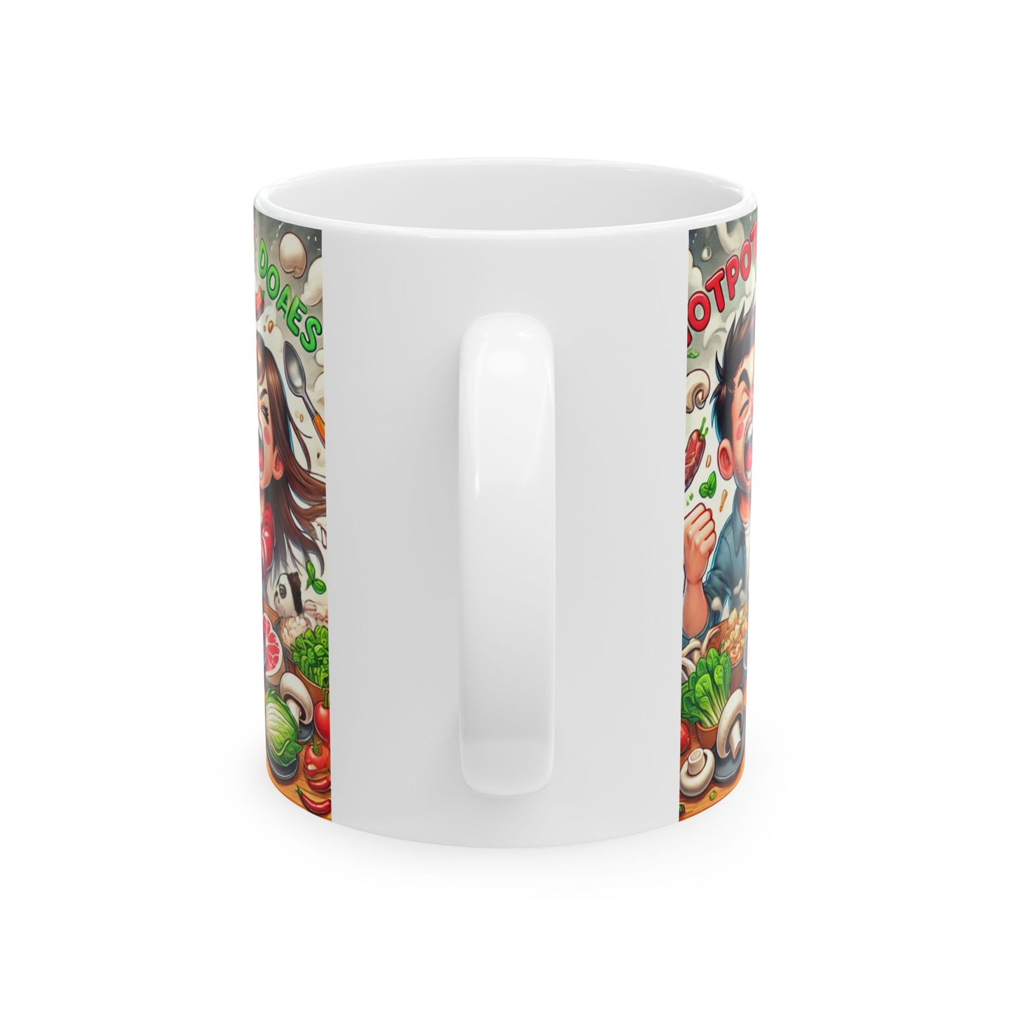 Fun Shabu Shabu Ceramic Mug - Perfect for Food Lovers & Hot Pot Enthusiasts