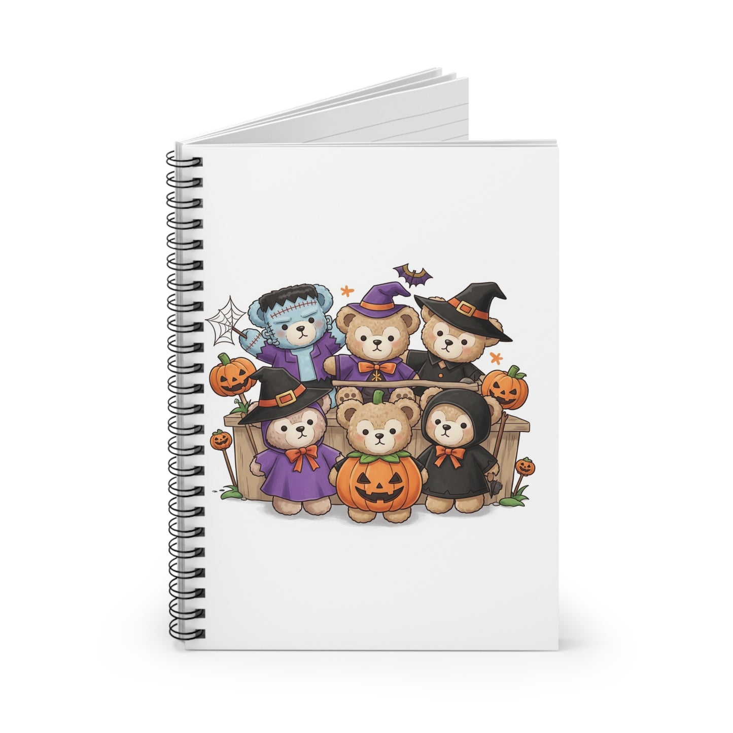 Halloween Bear Spiral Notebook - Cute, Spooky Design for Kids, Students, Journals, Gifts, School Supplies