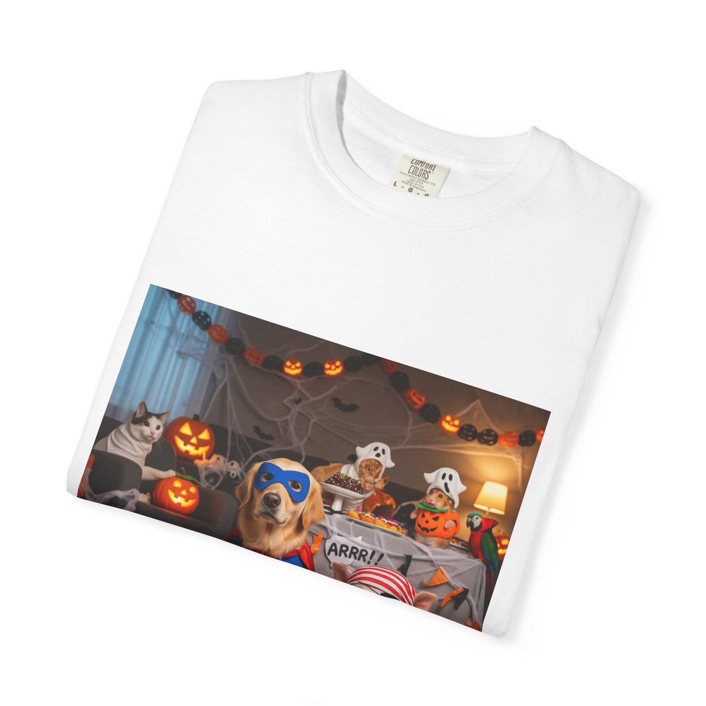 Halloween Pet Party T-Shirt, Unisex Graphic Tee, Cute Animal Design, Fall Fashion, Gift for Pet Lovers