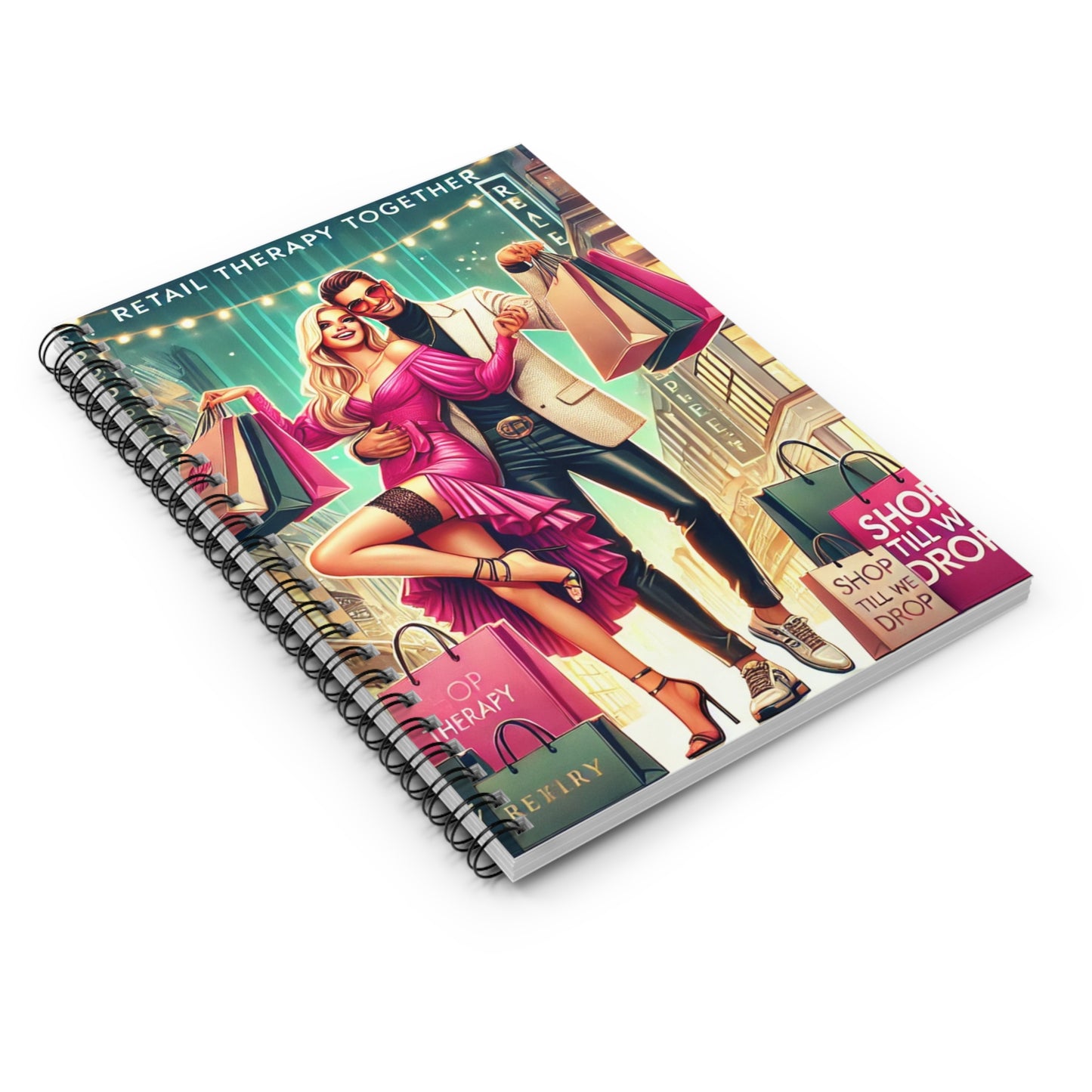 Shopaholic Lover Notebook - Trendy Shopping-Themed Journal for Fashion Lovers & Couples
