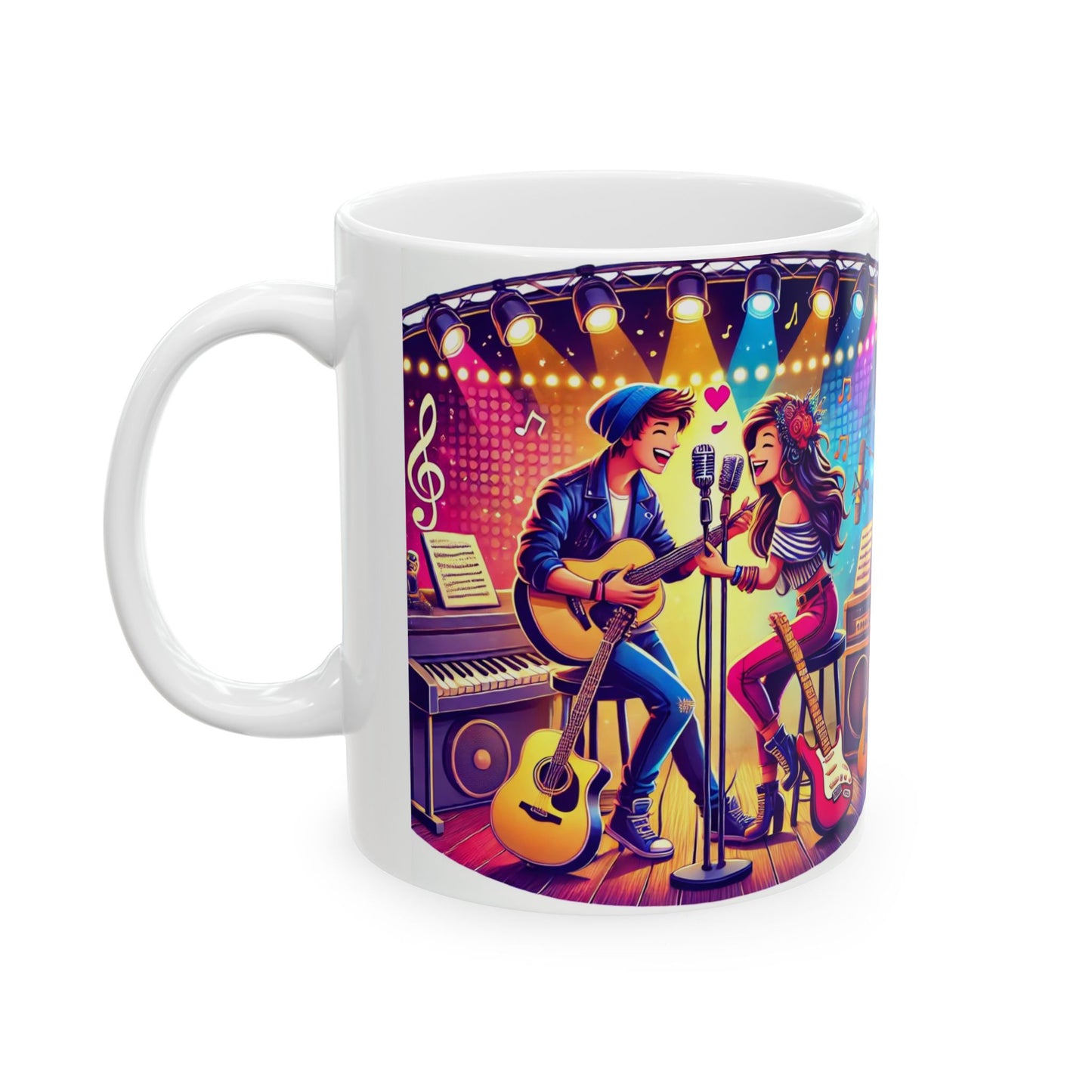 Music Themed Ceramic Mug - Perfect Gift for Music Lovers