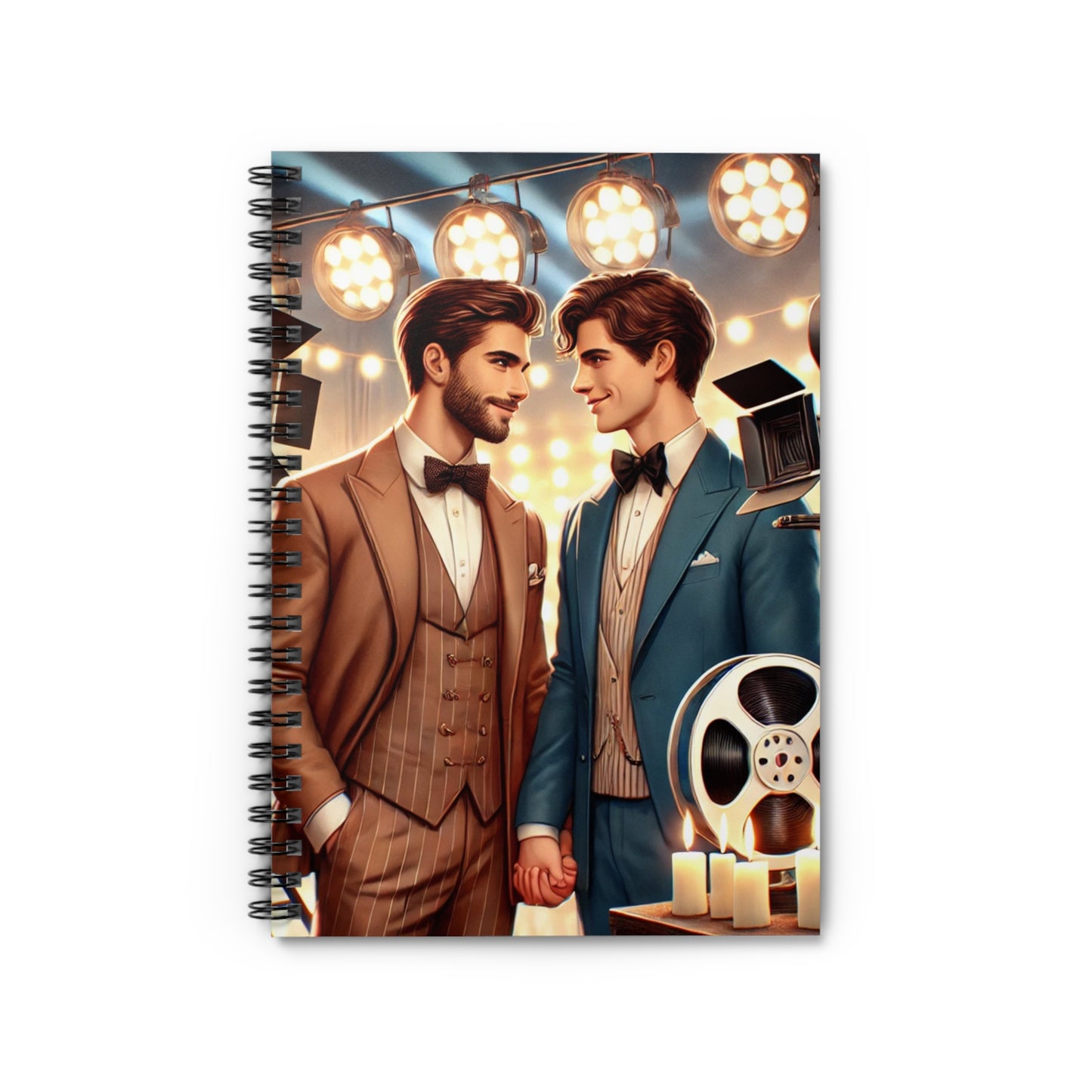 Cinematic Romance Spiral Notebook – Perfect for Creatives & Film Lovers