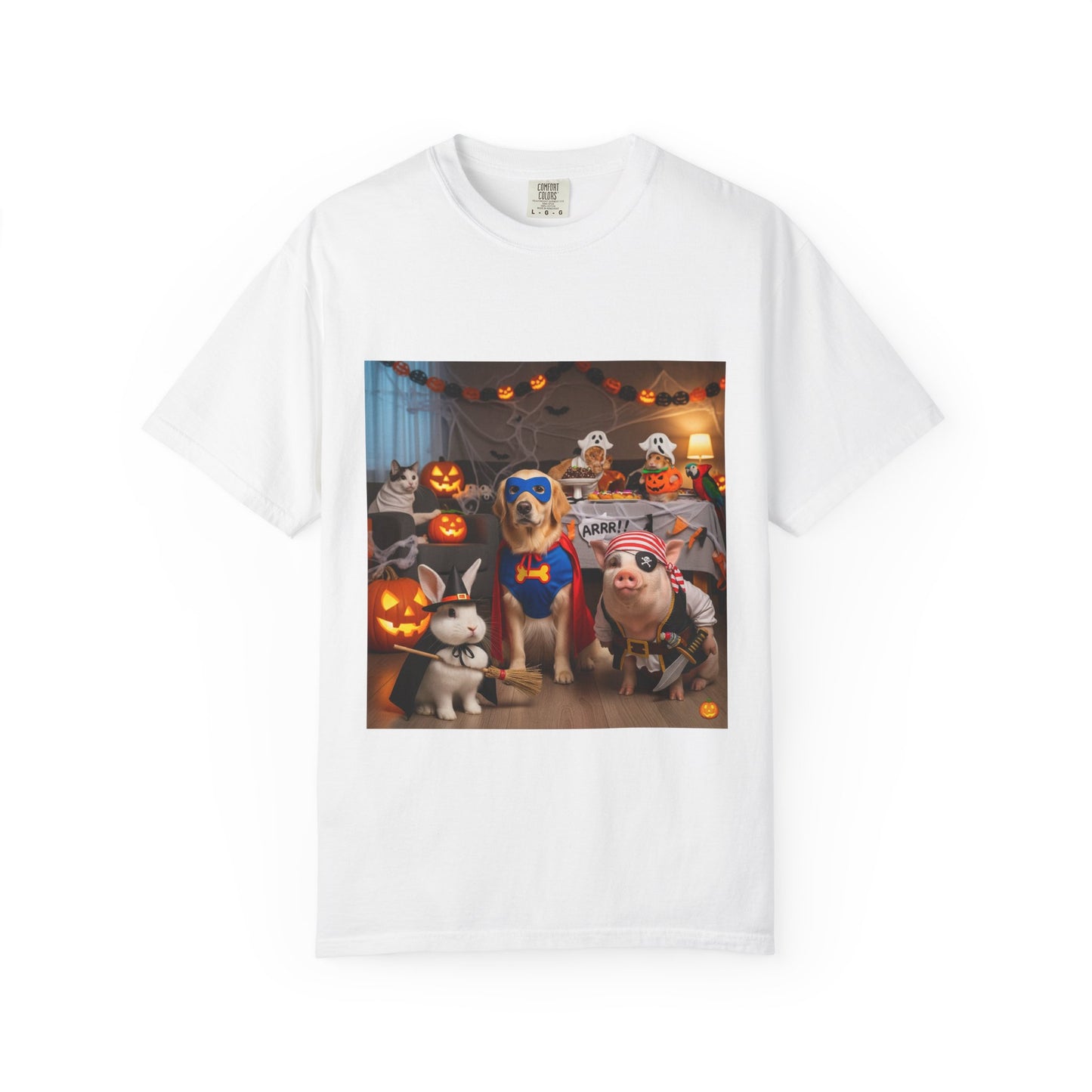 Halloween Pet Party T-Shirt, Unisex Graphic Tee, Cute Animal Design, Fall Fashion, Gift for Pet Lovers