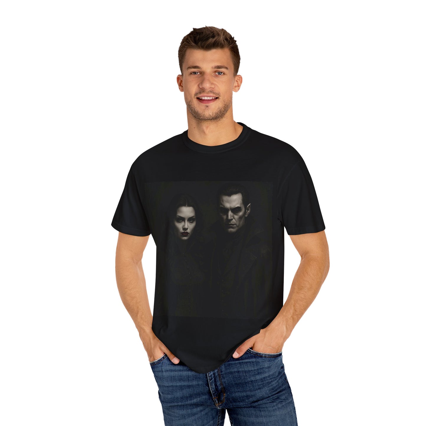 Dark Romance Graphic Tee, Unisex T-Shirt for Halloween, Gothic Fashion Shirt, Movie Night Top, Edgy Casual Wear