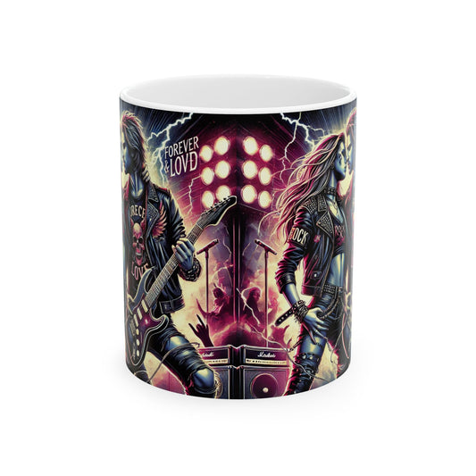 Rock & Roll Forever Ceramic Mug - 11oz & 15oz - Perfect for Music Lovers