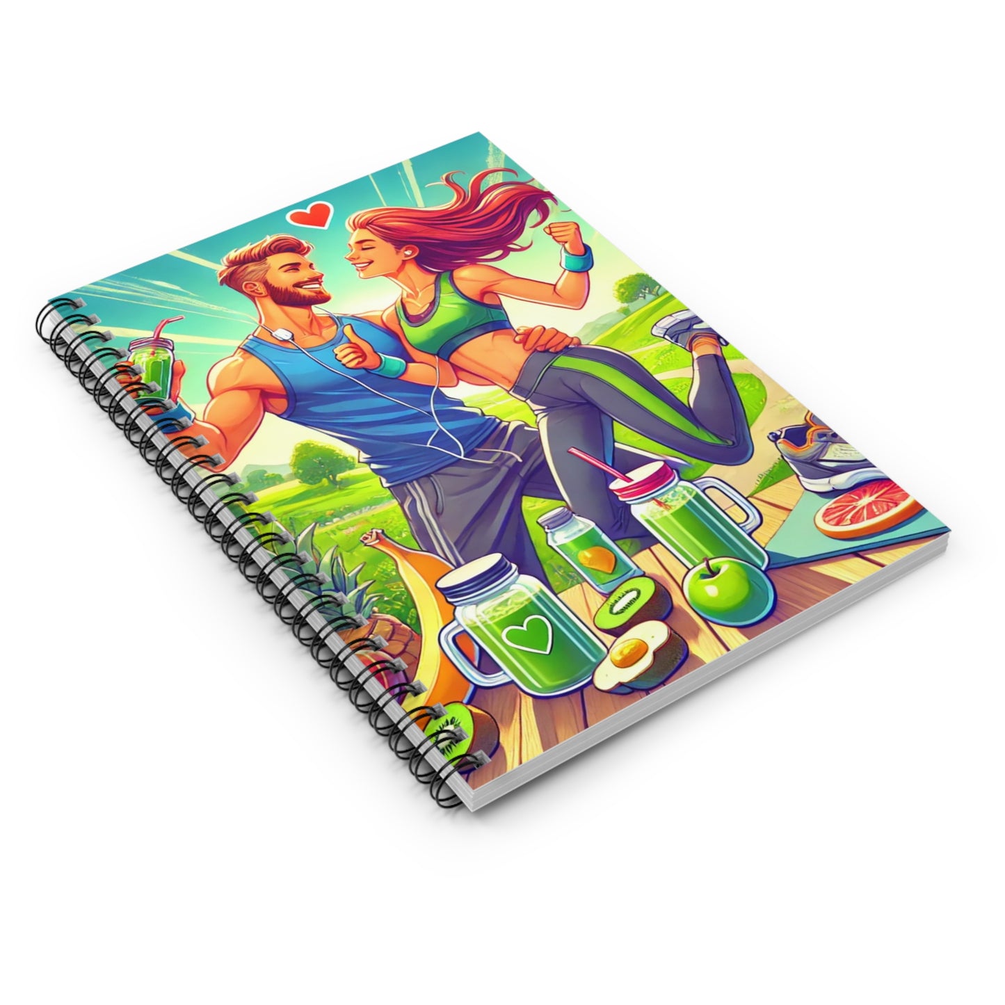Fitness-Inspired Spiral Notebook - Motivational Design for Health Enthusiasts