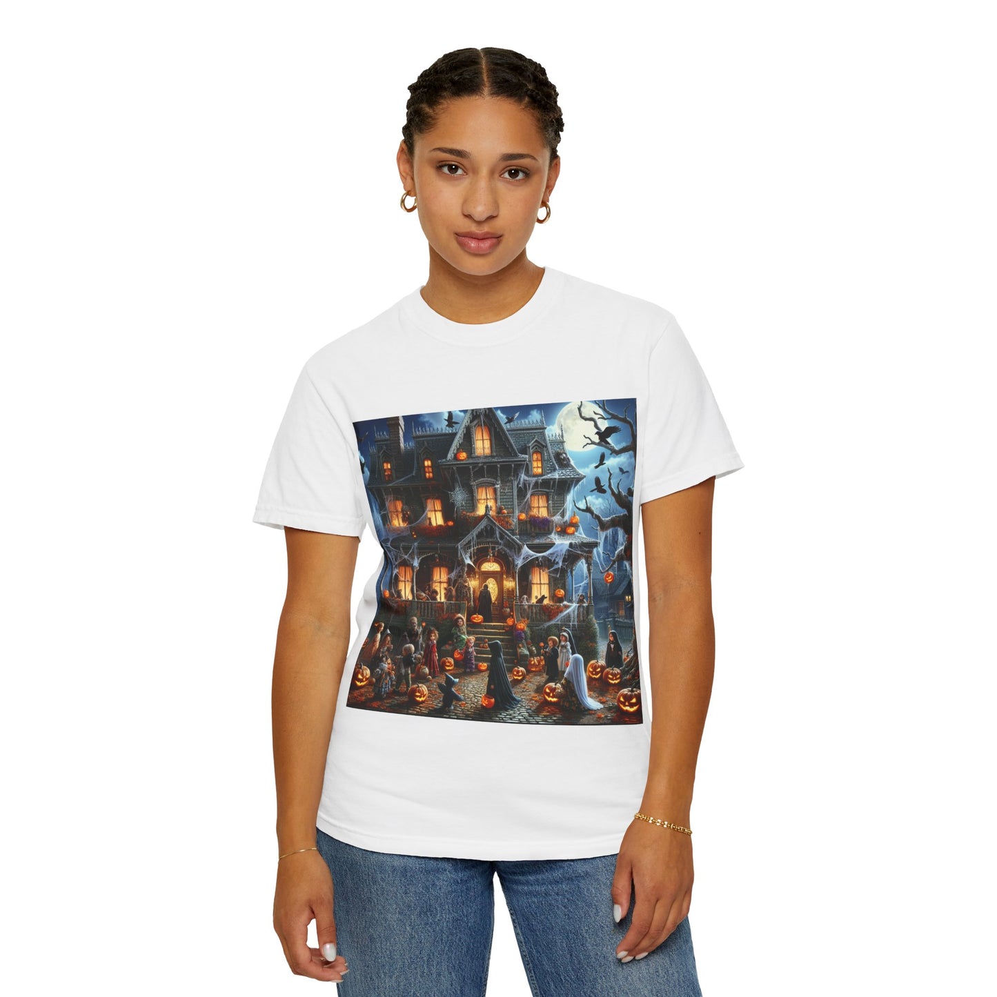 Haunted Mansion Halloween T-shirt, Spooky Unisex Tee for Halloween, Ghostly Vibes, Fall Festivities, Party and Dress-Up Gear