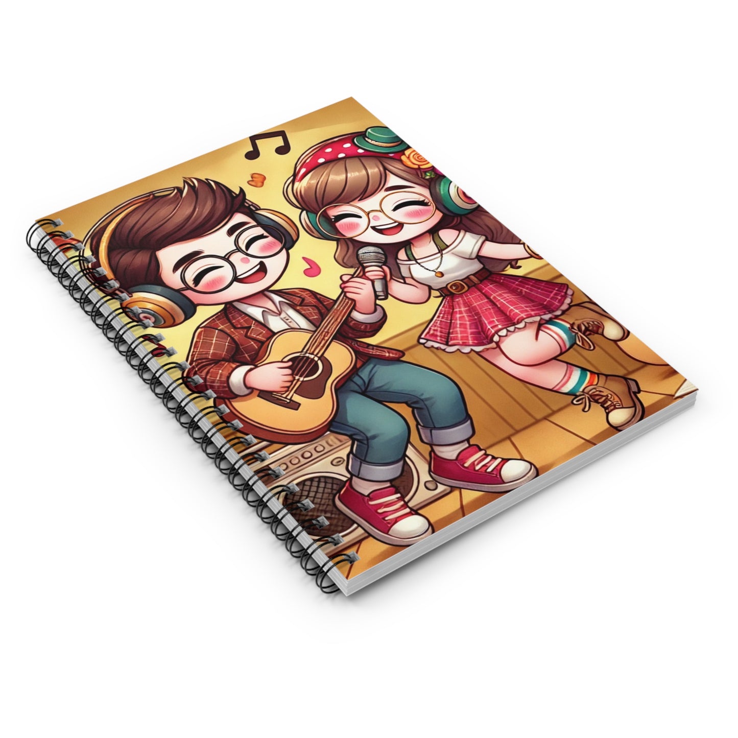 Musical Duo Spiral Notebook - Perfect for Music Lovers and Creative Souls
