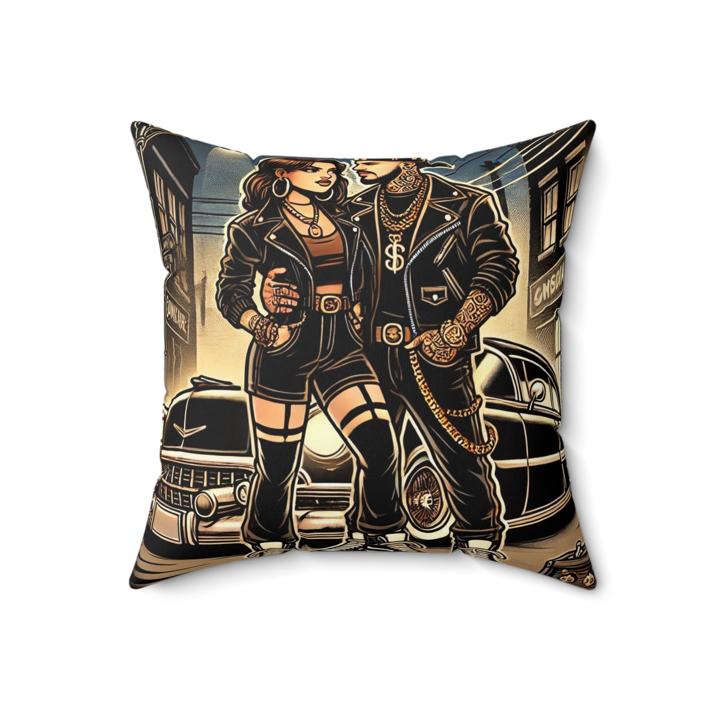Spun Polyester Square Pillow