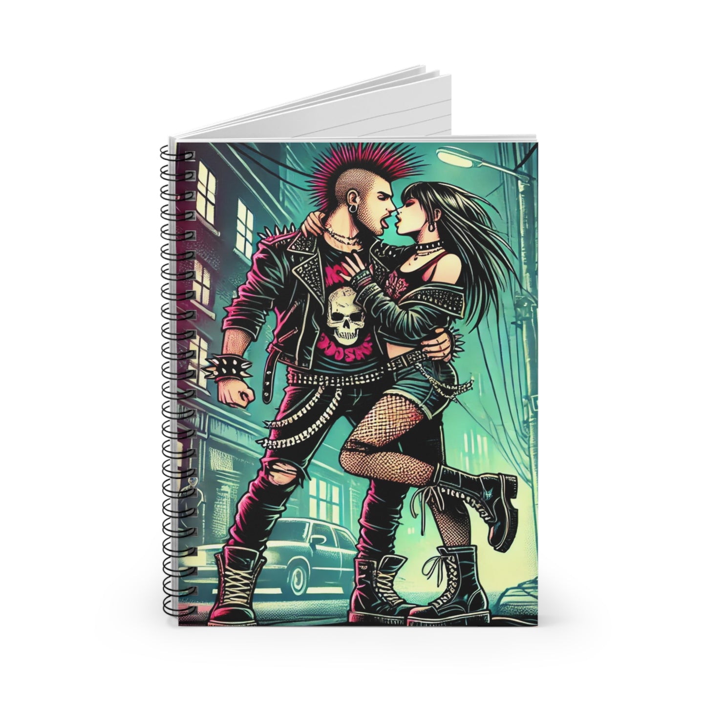 Punk Romance Spiral Notebook - Ruled Line Design for Creative Souls