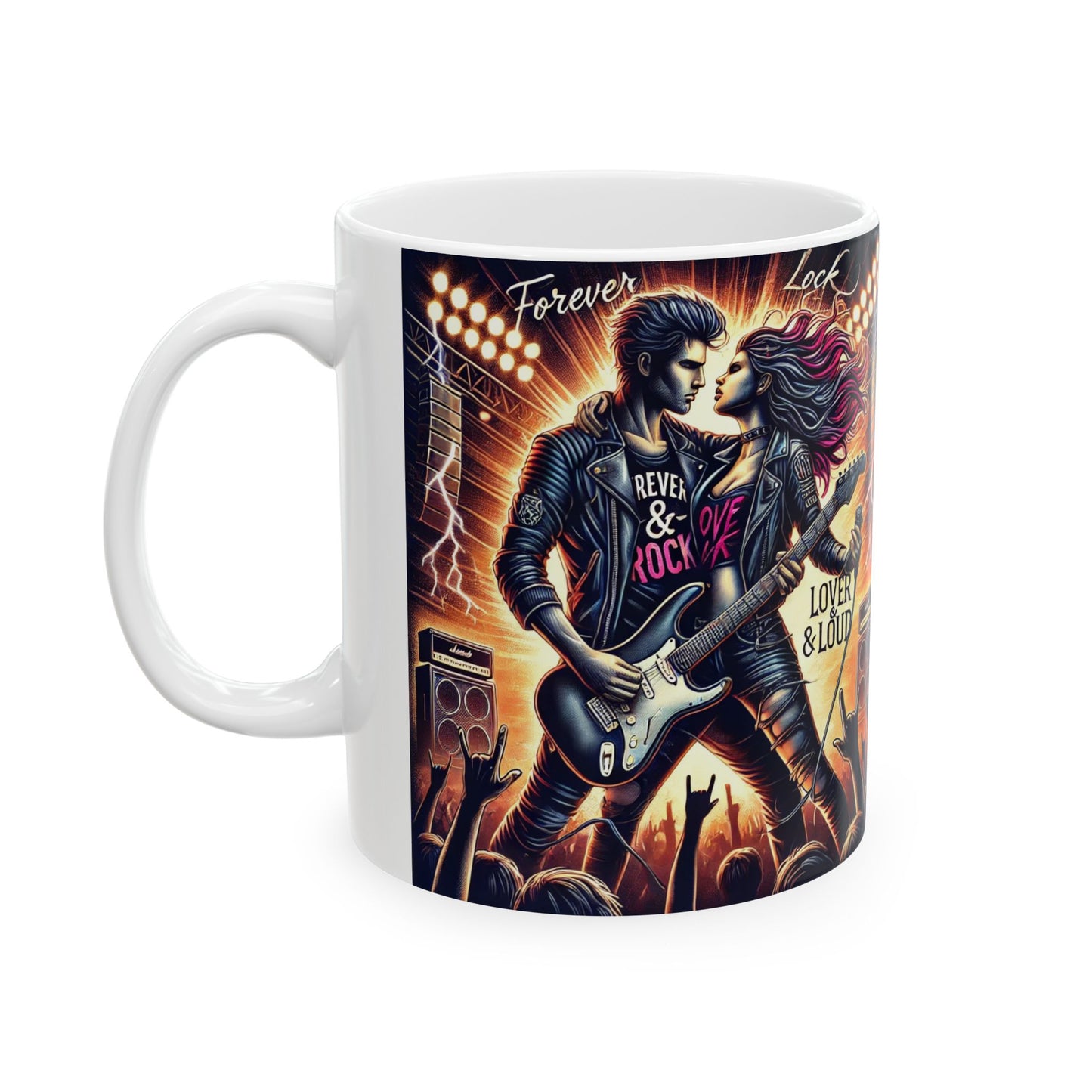 Lover & Loud Ceramic Mug - Rock 'n' Roll Theme for Music Lovers