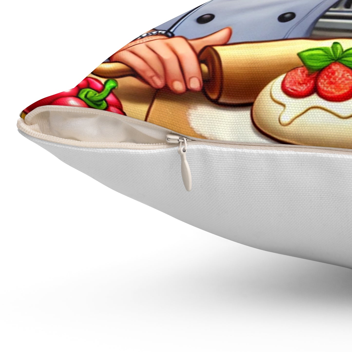 Chefs' Love Square Pillow - Cute Couple Design for Kitchen Decor