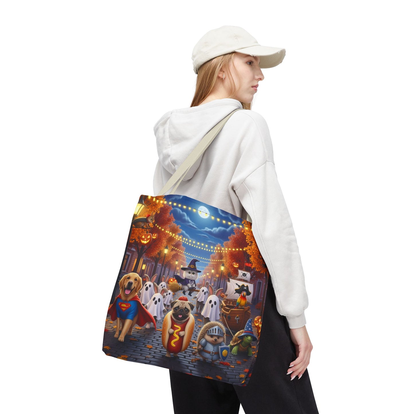 Halloween Dog Lovers Tote Bag | Fun Festive Design | Personalized Gift for Pet Owners | Trick or Treat Carry-All | Spooky Occasion Bag