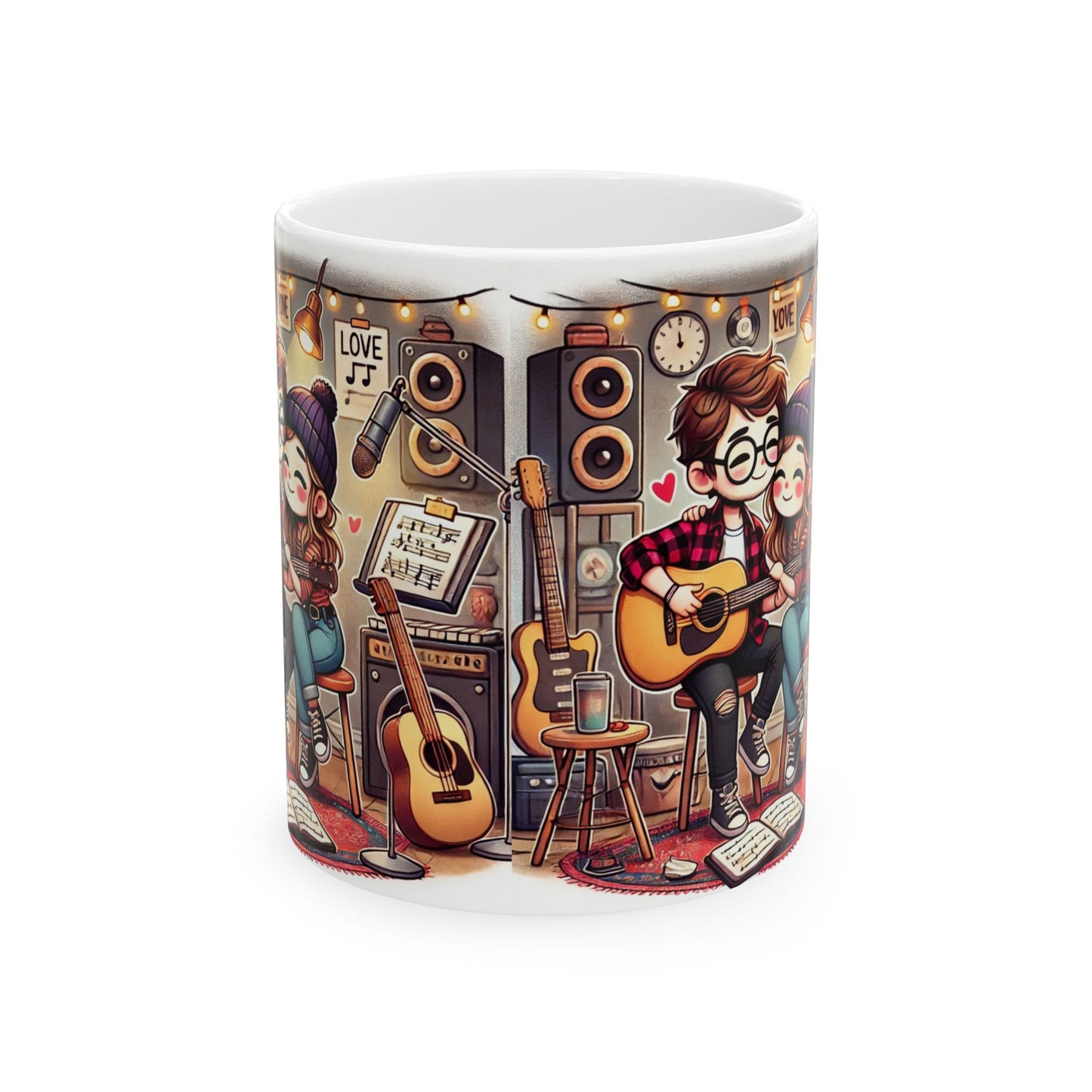 Musician's Cozy Ceramic Mug - Perfect Gift for Music Lovers & Coffee Lovers - 11oz & 15oz