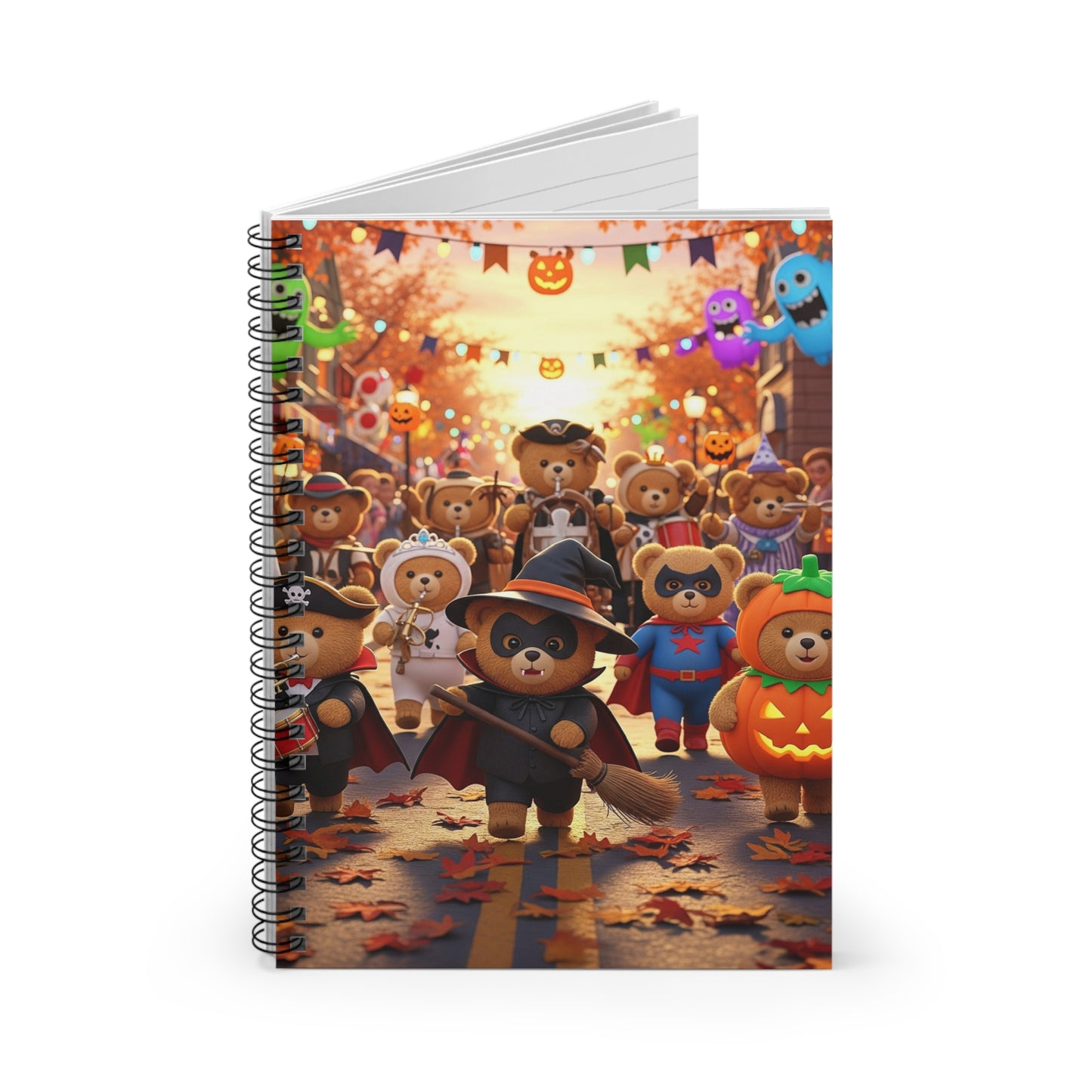 Halloween-themed Spiral Notebook - Perfect for Note-taking, Journaling, School, Gifts, Fall Decor