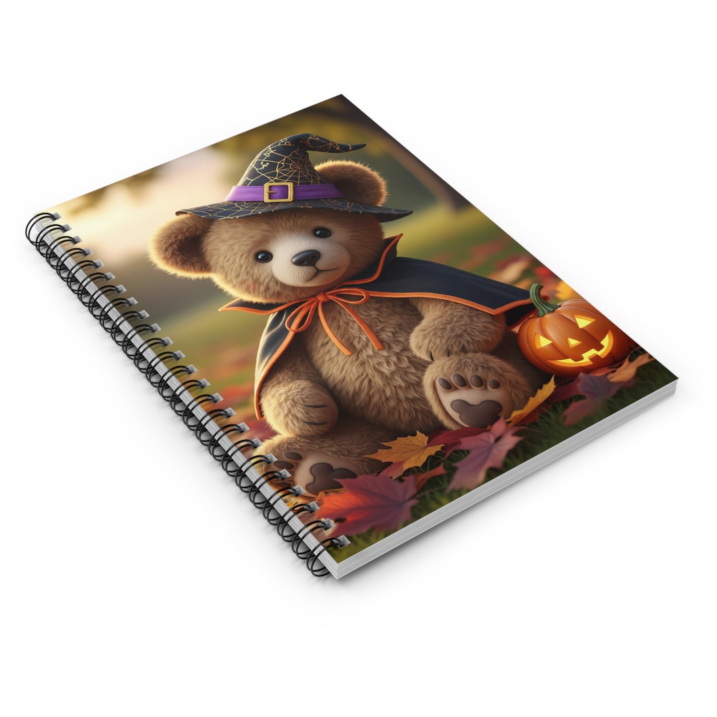 Halloween Teddy Bear Spiral Notebook - Perfect for Spooky Season, Journaling, Note-taking, Fall Celebrations, Gift for Kids
