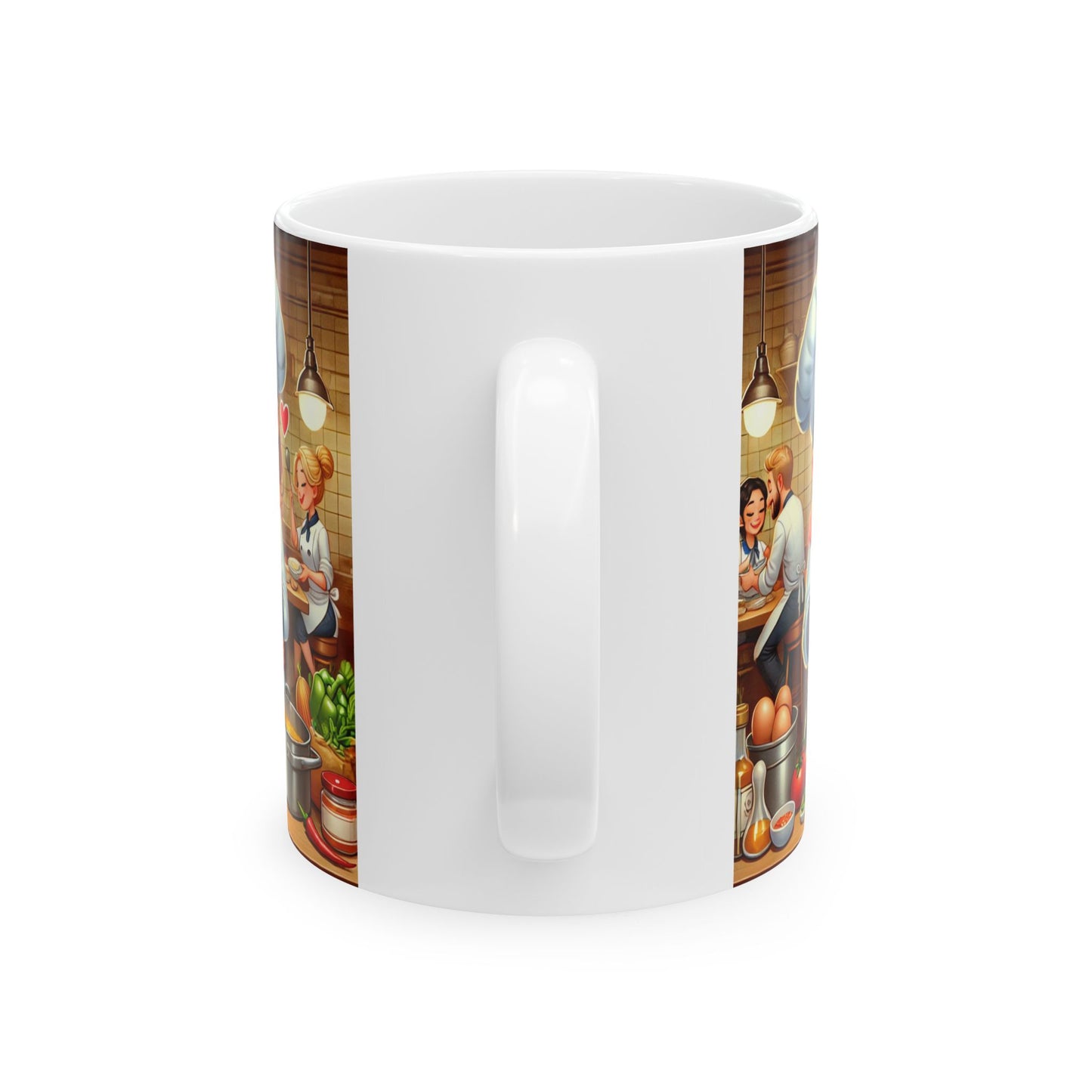 Chefs' Love Ceramic Mug - Cozy Kitchen Vibes, Perfect Gift for Foodies