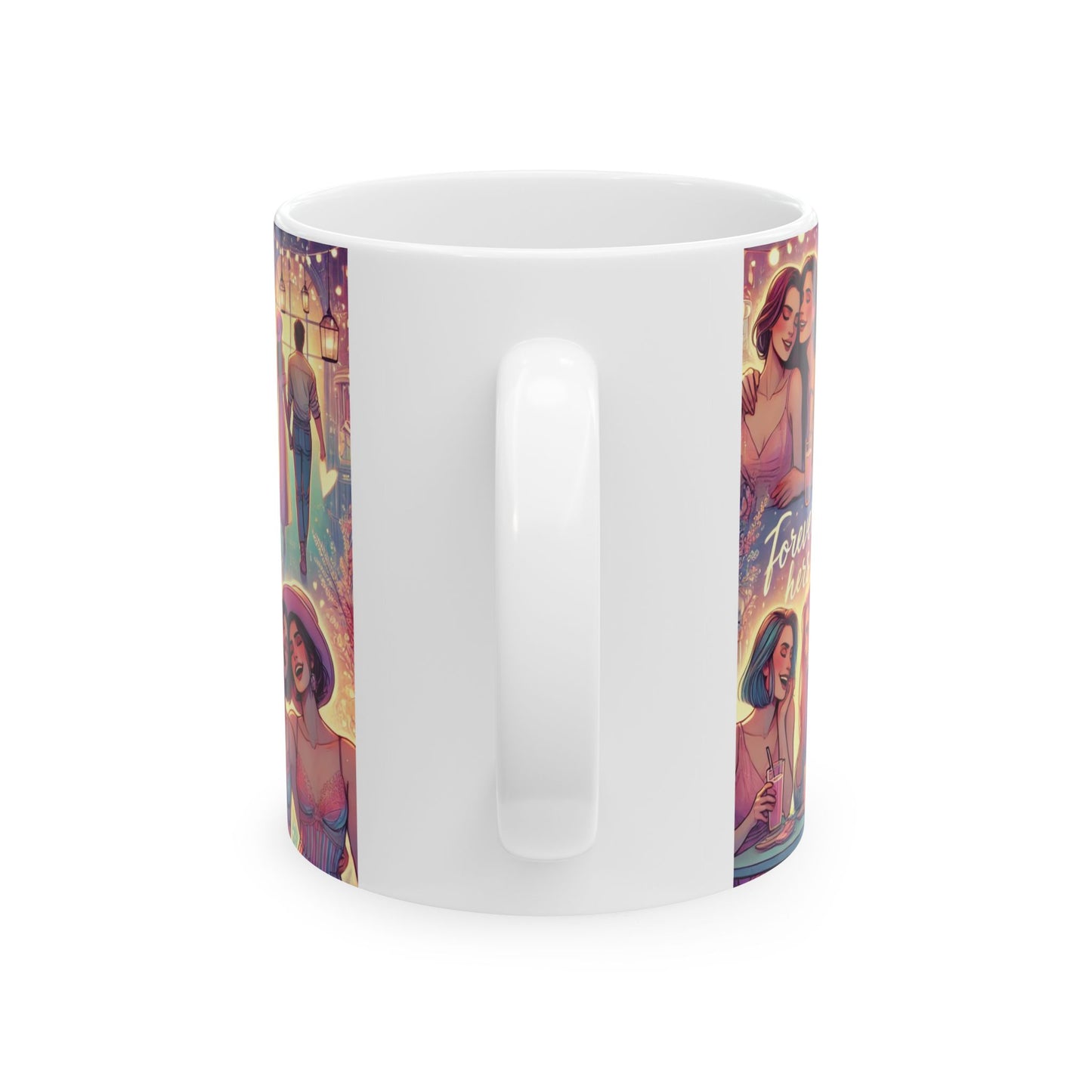 Forever Hers Ceramic Mug - Colorful LGBTQ+ Friendship Design for Gifting