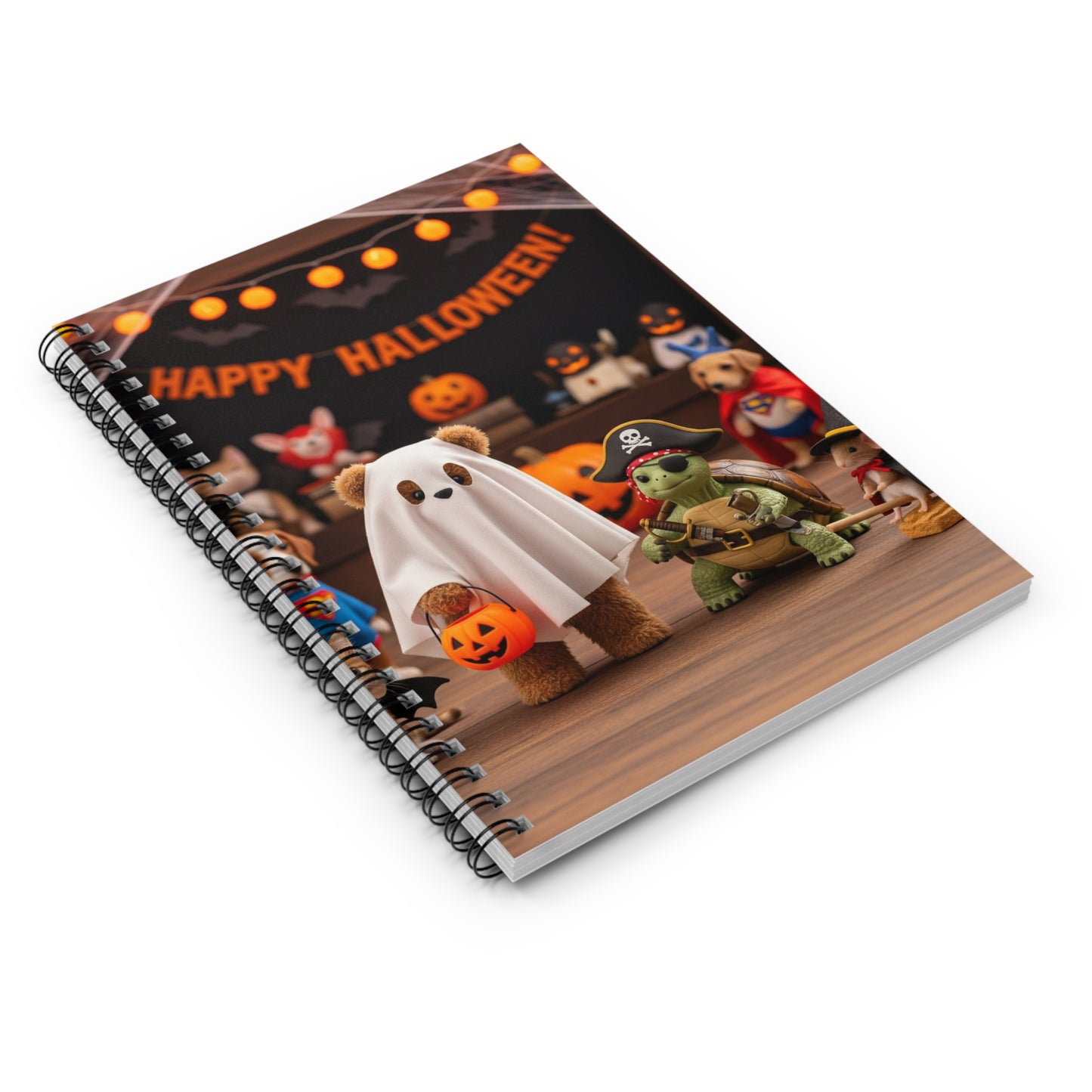 Halloween-Themed Spiral Notebook - Perfect for Notes, Journals, School Supplies, Gift Ideas, Holiday Planning
