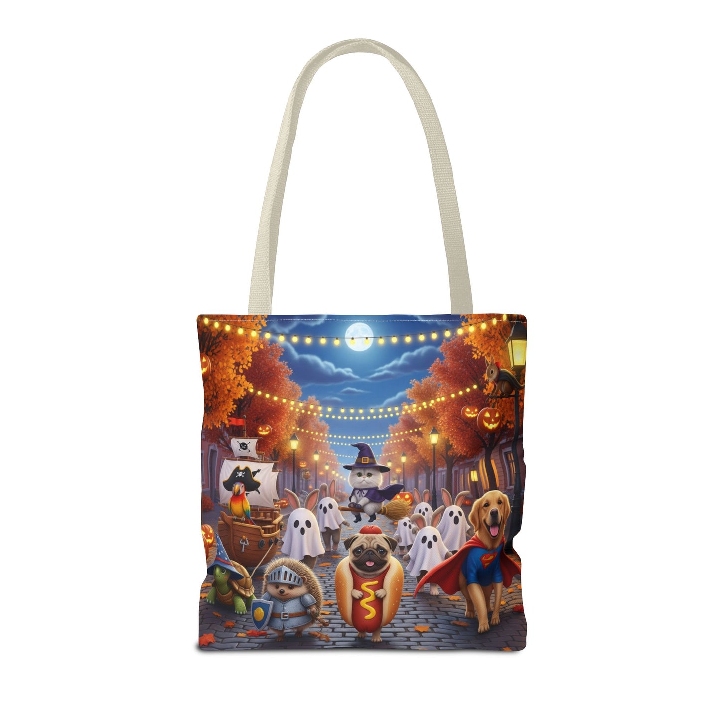 Halloween Dog Lovers Tote Bag | Fun Festive Design | Personalized Gift for Pet Owners | Trick or Treat Carry-All | Spooky Occasion Bag