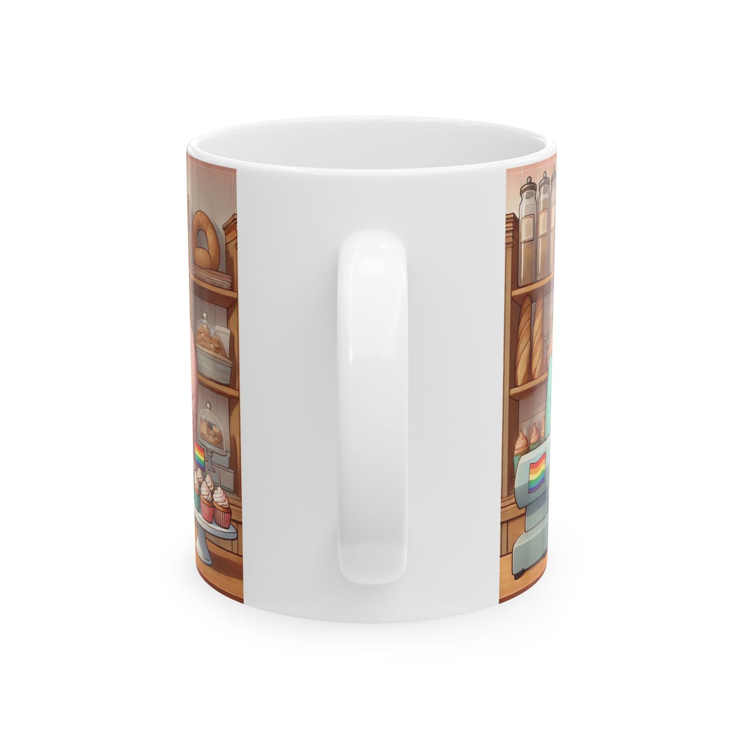 Colorful Baker's Ceramic Mug - Celebrate Love & Baking