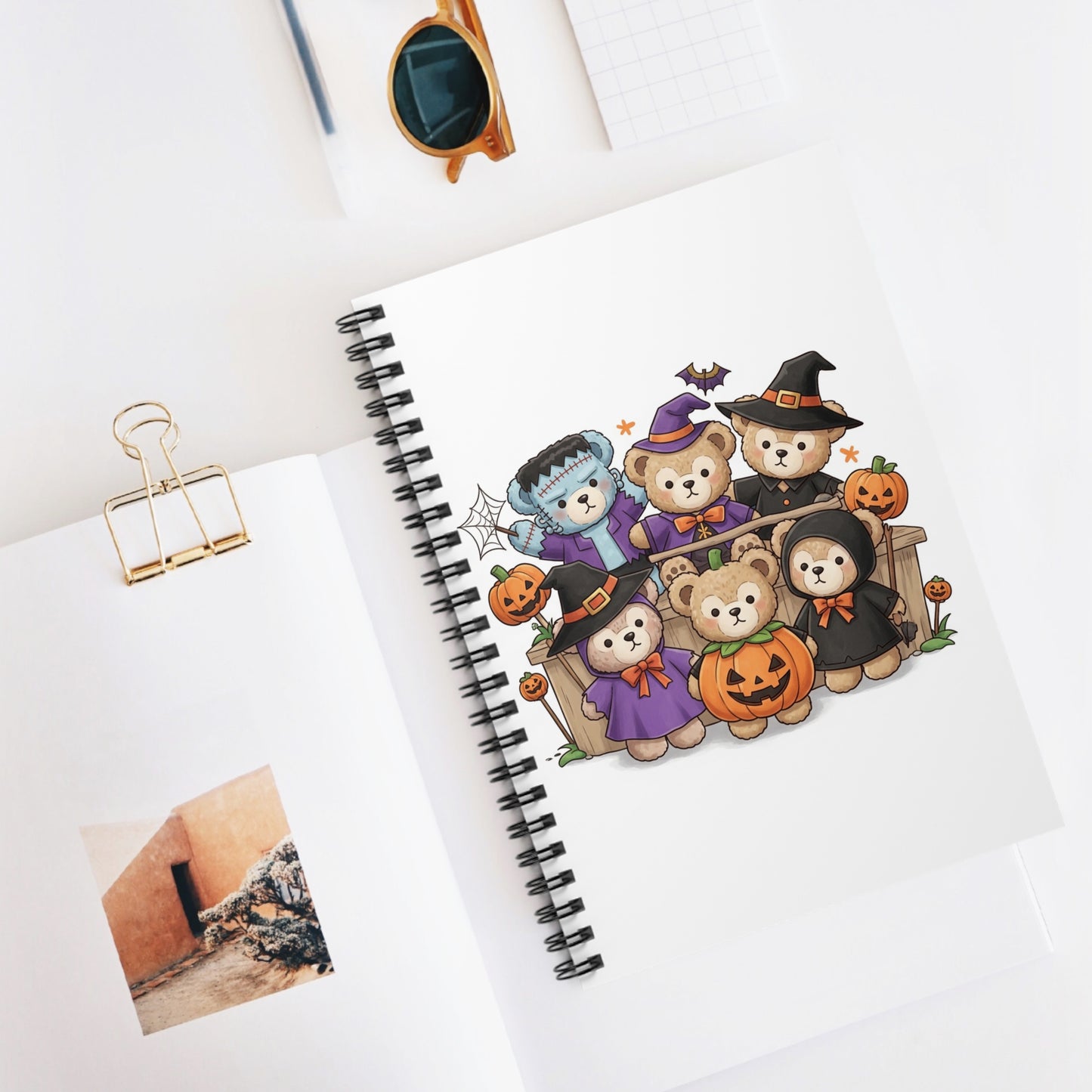 Halloween Bear Spiral Notebook - Cute, Spooky Design for Kids, Students, Journals, Gifts, School Supplies