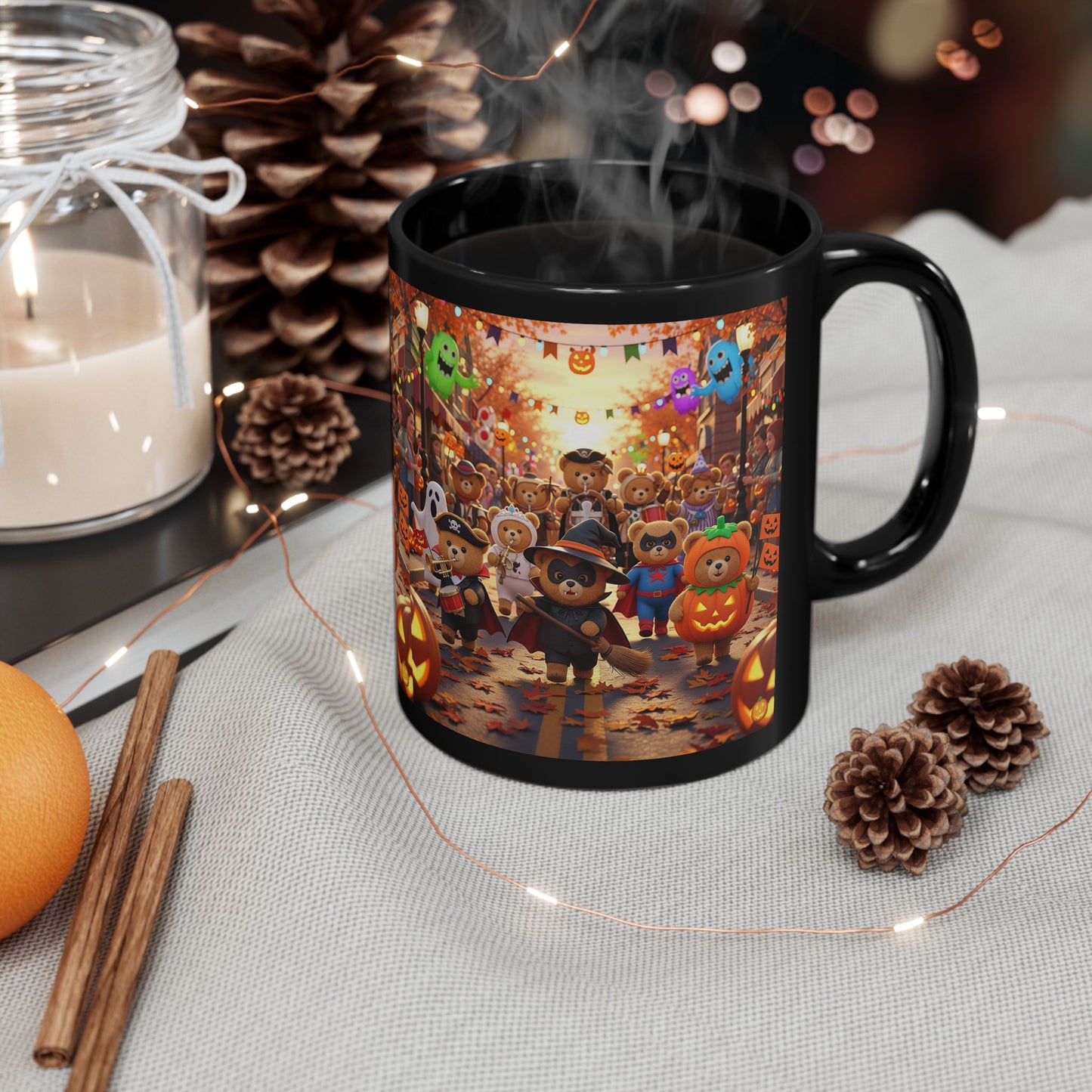 Whimsical Halloween Mug - Fun Animal Characters, Perfect for Fall, Gift for Kids & Friends, Coffee Tea Cup, Holiday Decor