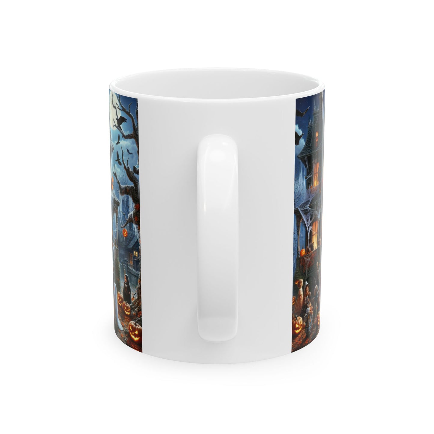 Halloween-Themed Ceramic Mug for Cozy Sips, Perfect for Fall Gatherings, Spooky Season, and Gift Giving