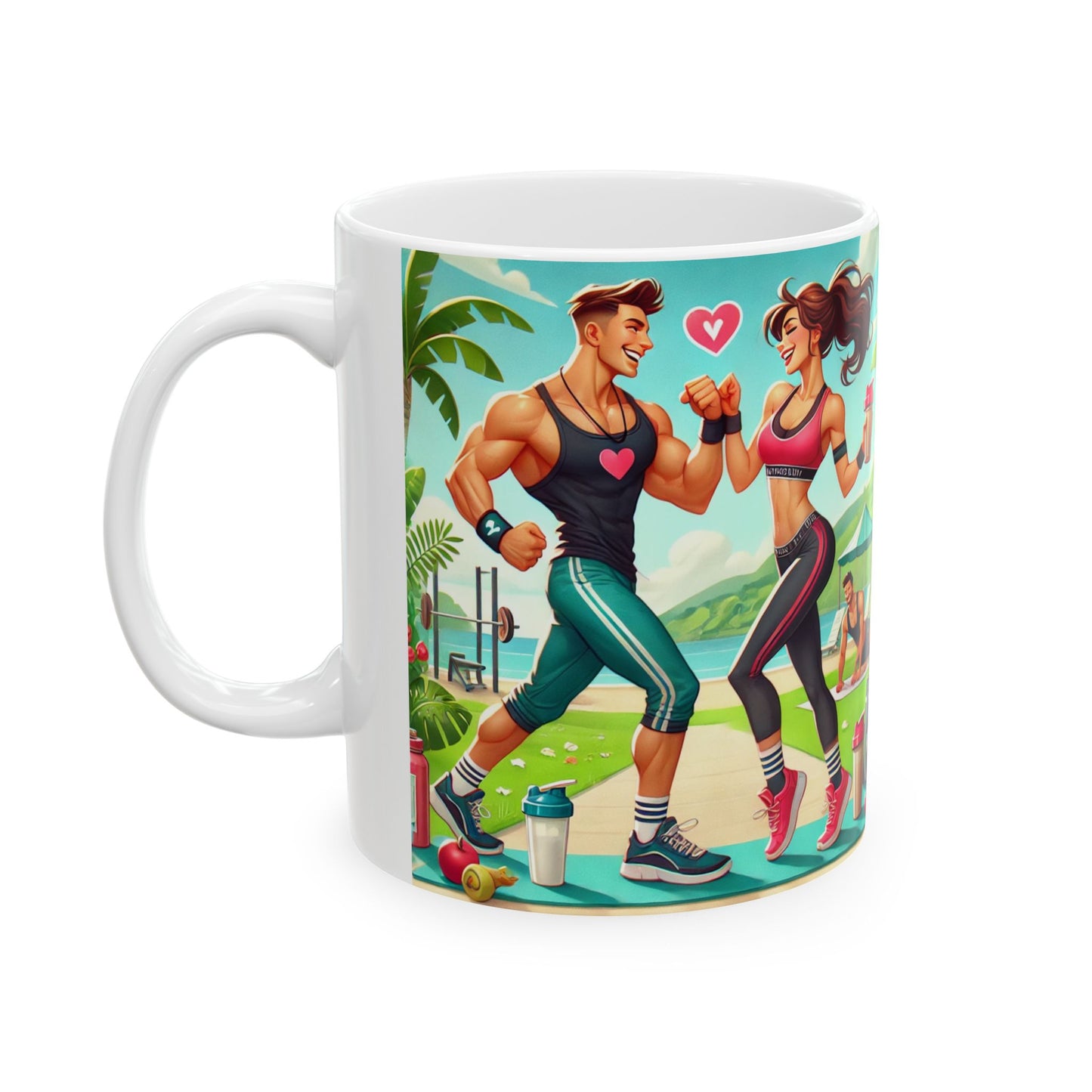 Motivational Fitness Ceramic Mug - Perfect for Health Enthusiasts