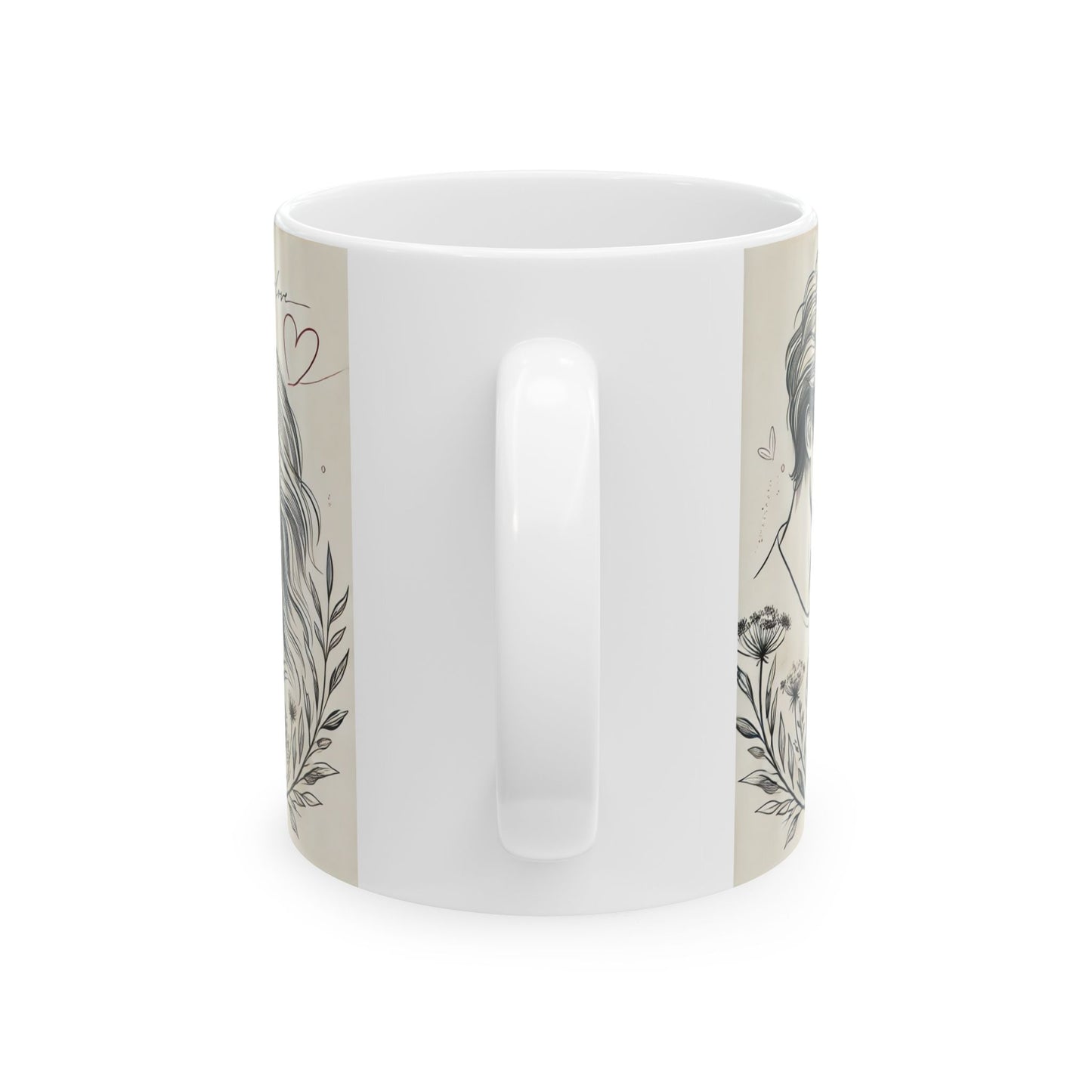 Romantic Couple Ceramic Mug - Forever Love Design (11oz & 15oz)