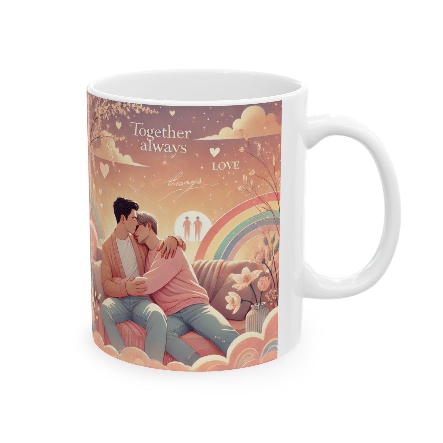 Romantic Love Ceramic Mug - 11oz & 15oz - Perfect Gift for Couples