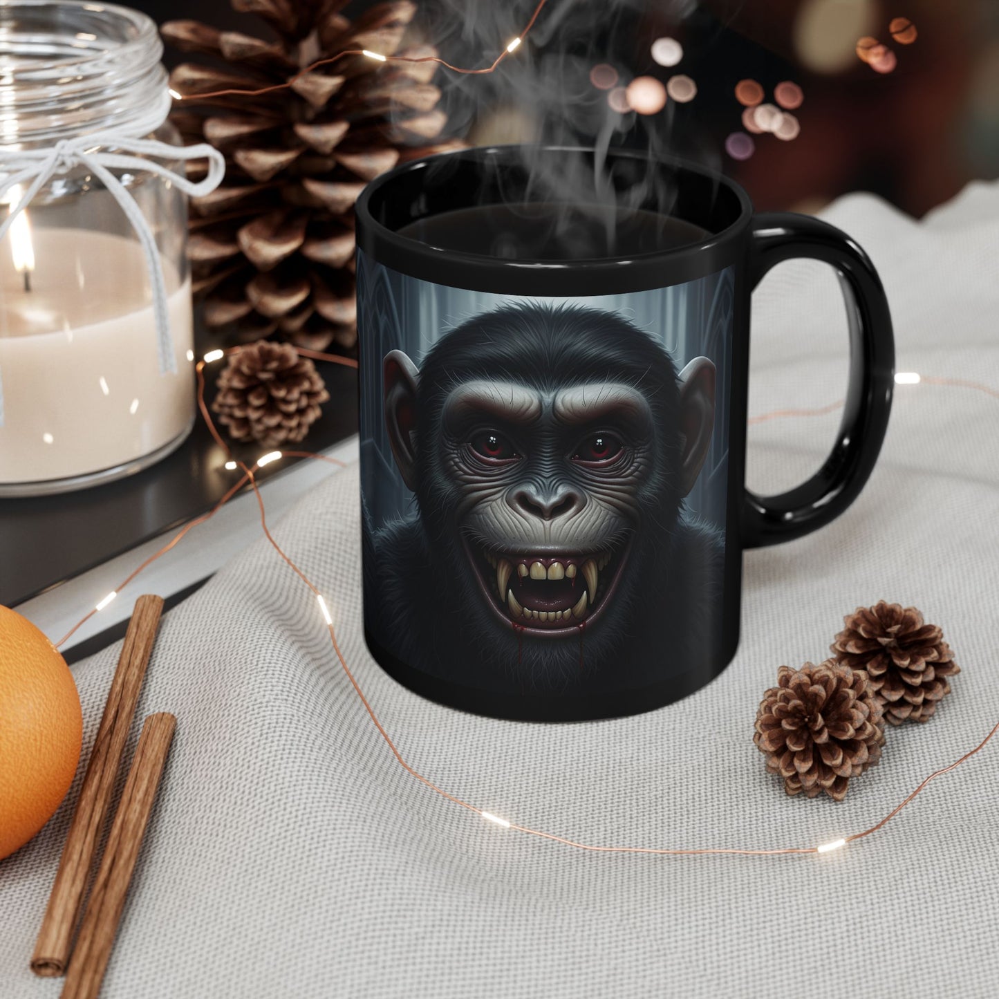Bold Wild Monkey Mug, Unique Coffee Cup for Animal Lovers, Gift for Birthdays, Nature Enthusiasts, Fun Decor