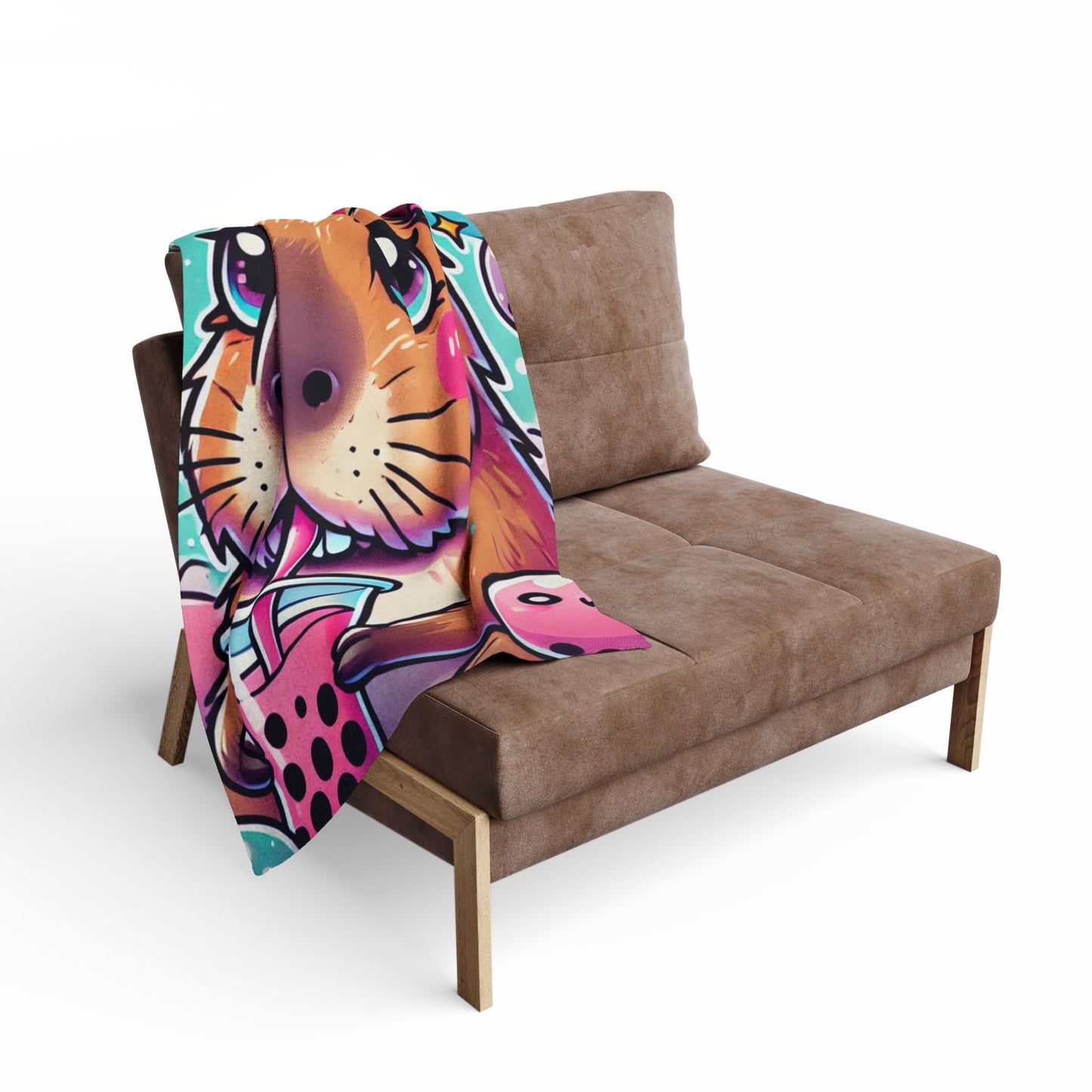 Colorful Gummy Bear Fleece Blanket | Cozy Animal-Themed Home Decor