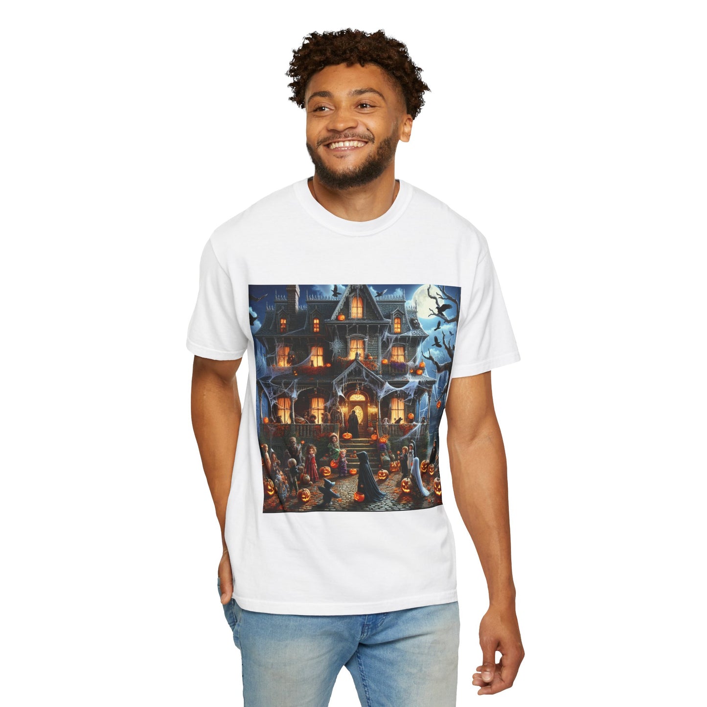 Haunted Mansion Halloween T-shirt, Spooky Unisex Tee for Halloween, Ghostly Vibes, Fall Festivities, Party and Dress-Up Gear