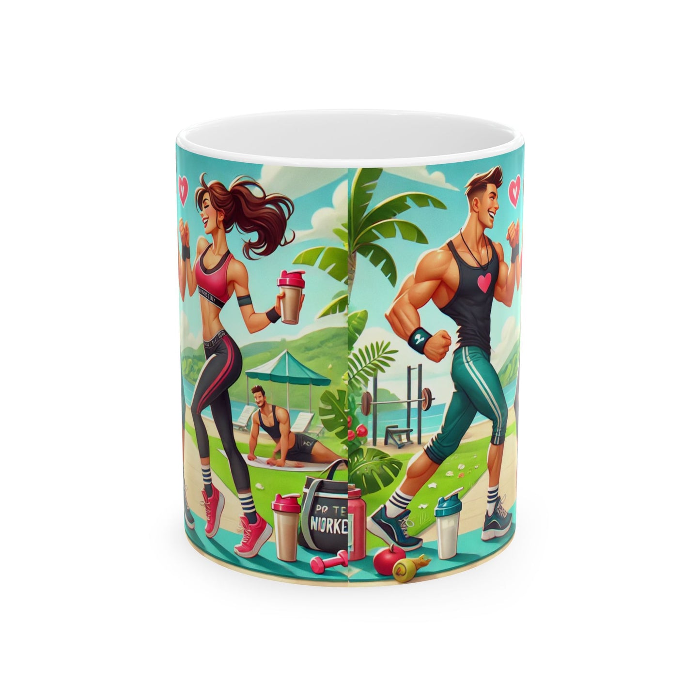Motivational Fitness Ceramic Mug - Perfect for Health Enthusiasts
