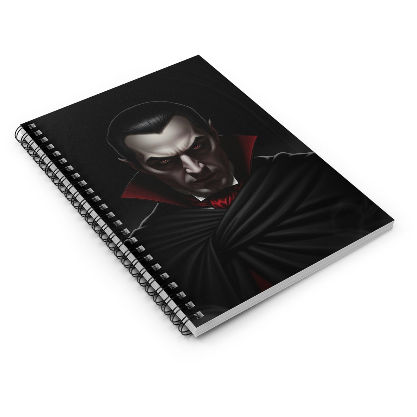 Gothic Spiral Notebook - Ruled Line, Vampire-Themed Stationery, Halloween Gift, Dark Academia Journal, Horror Lover's Gift