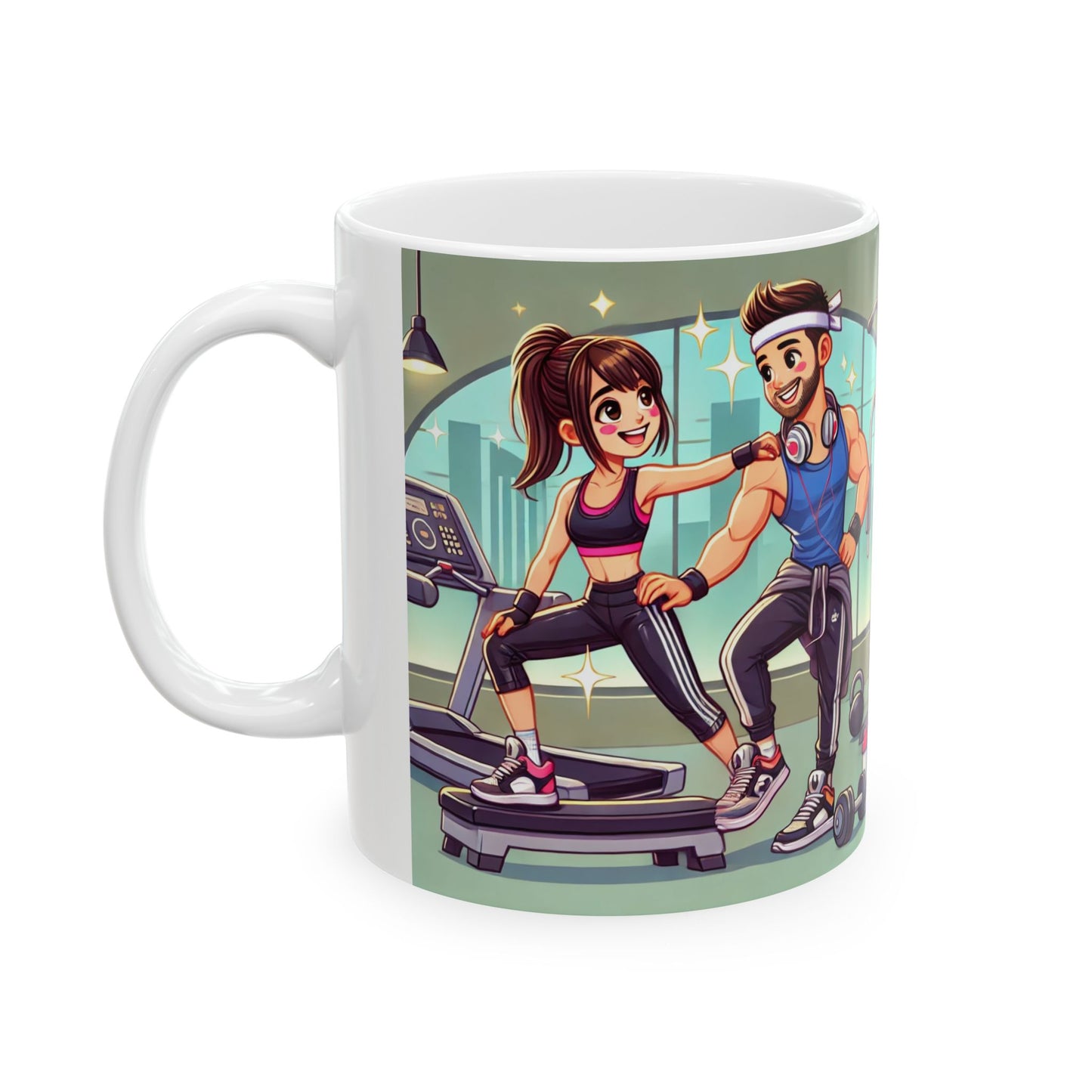 Fitness-Themed Ceramic Mug – Workout Motivation Design (11oz, 15oz)
