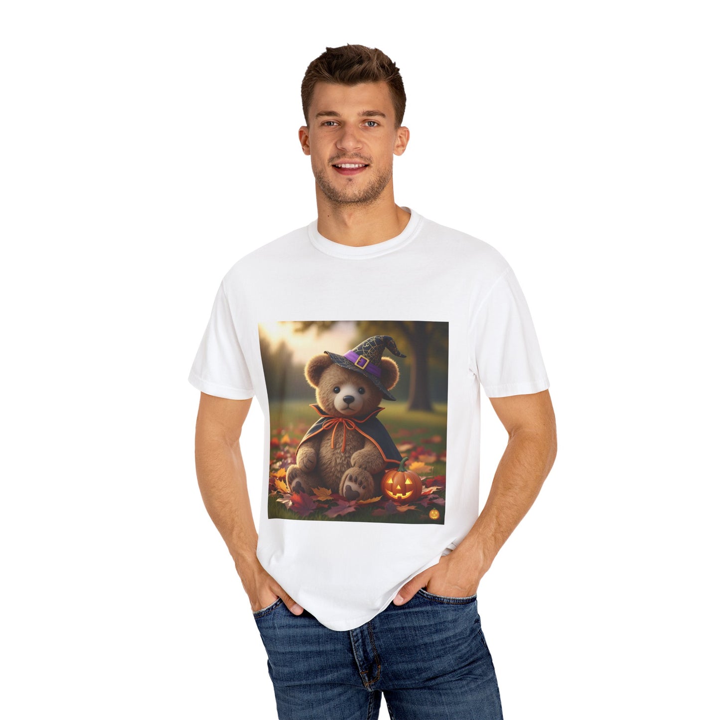 Halloween Teddy Bear T-shirt, Unisex Tee, Fall Fashion, Autumn Outfit, Halloween Costume, Kid-Friendly Apparel