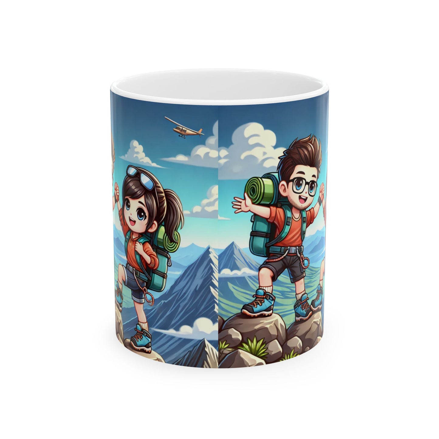 Adventurer's Ceramic Mug - Explore the Outdoors Inspired Design