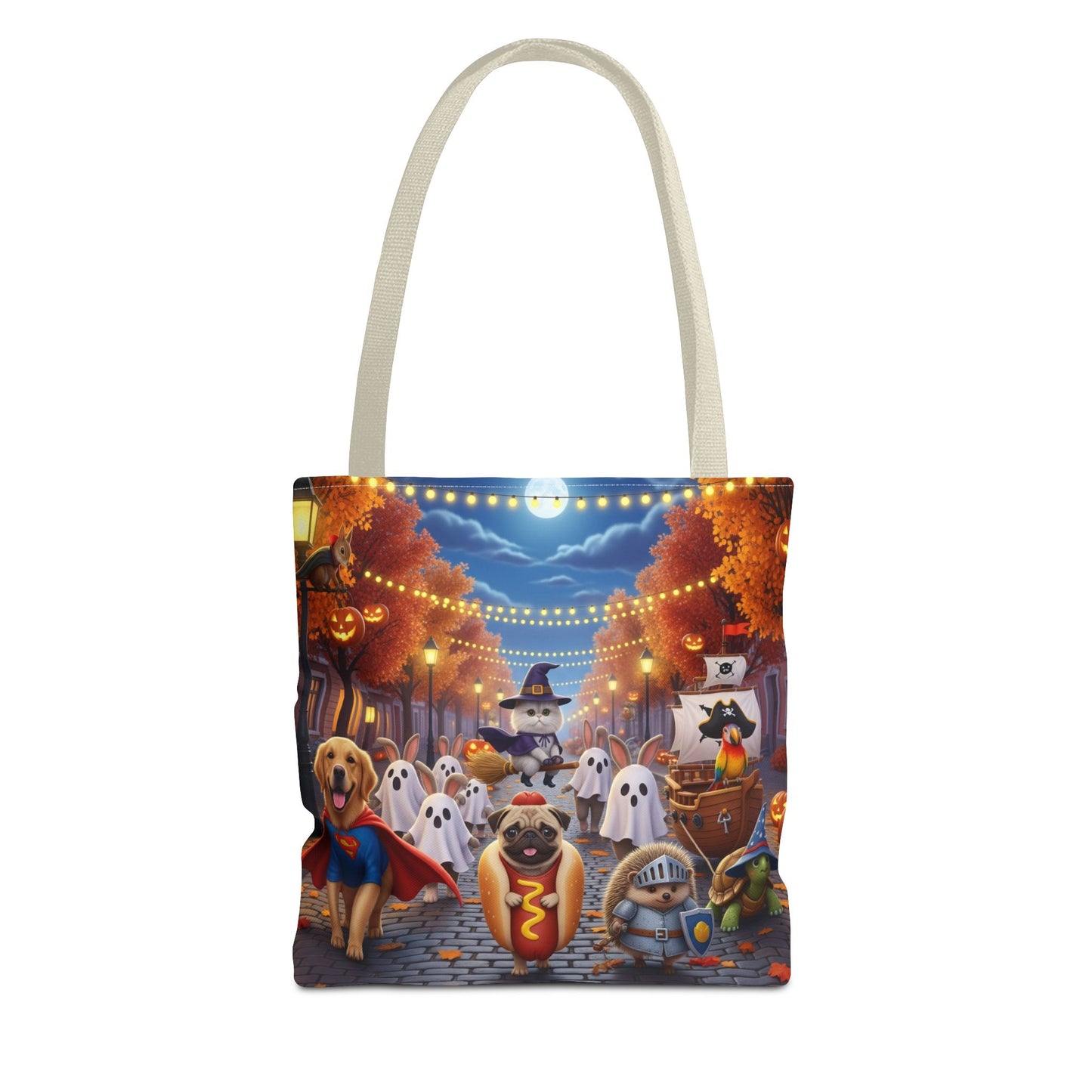 Halloween Dog Lovers Tote Bag | Fun Festive Design | Personalized Gift for Pet Owners | Trick or Treat Carry-All | Spooky Occasion Bag