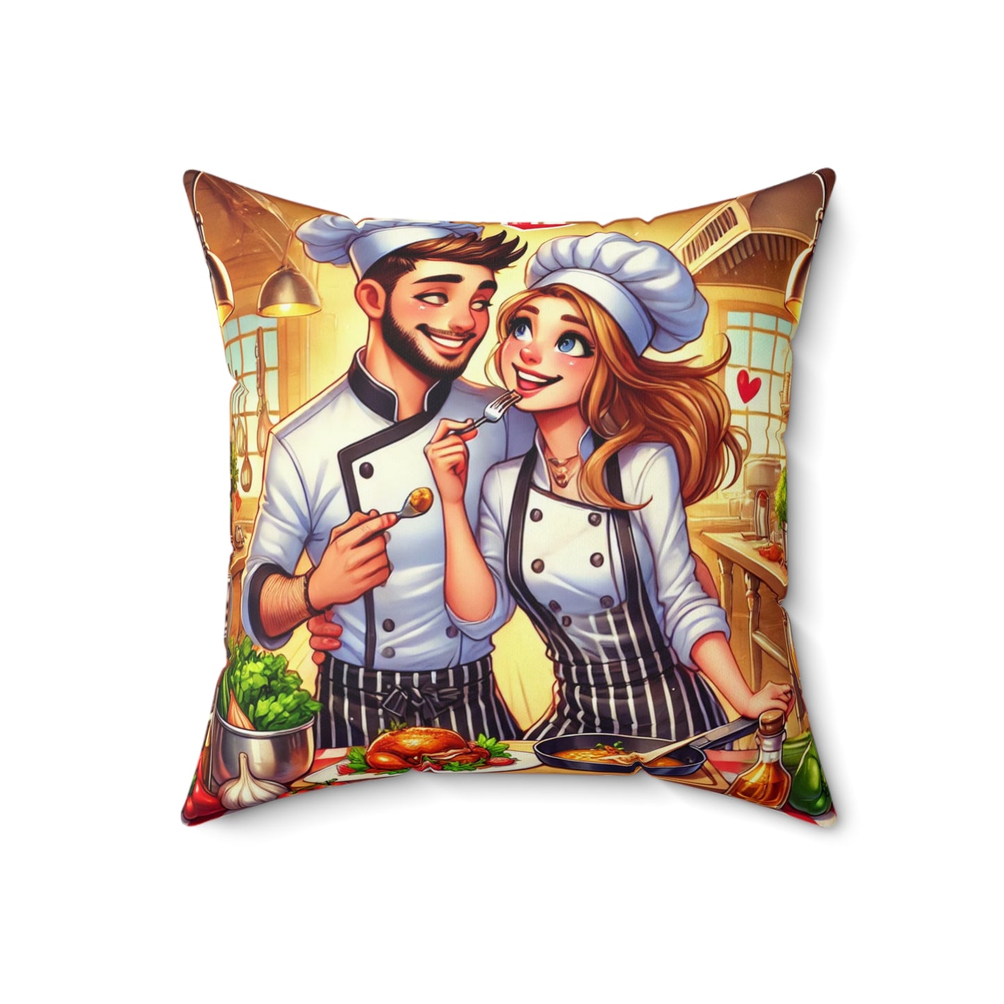 Chef Love Decorative Pillow – Cozy Home Decor for Cooking Lovers